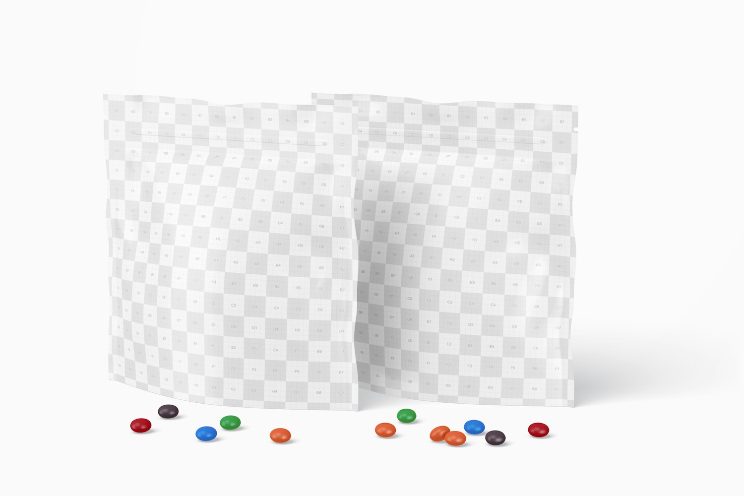 Candy Bags Mockup, Left View