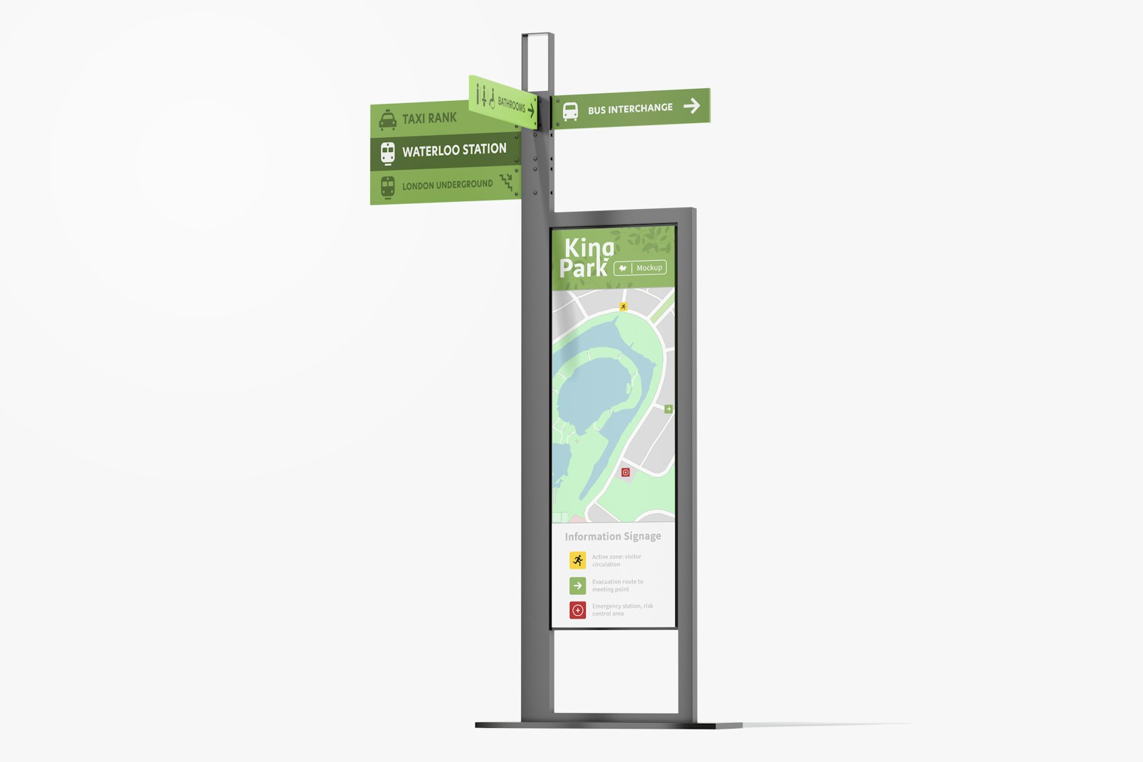 Vertical Signage Mockup, Front View