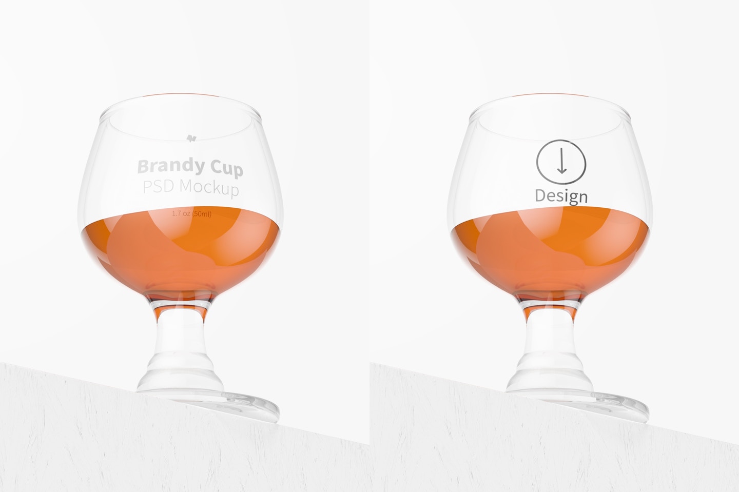 1.7 oz Glass Brandy Cup Mockup