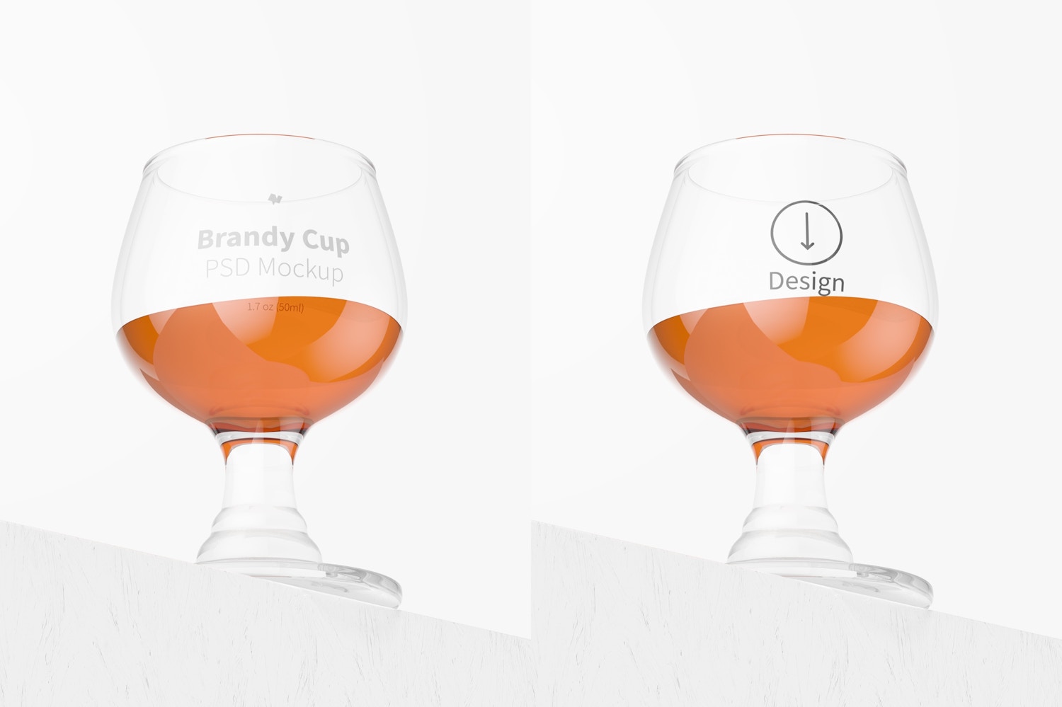 1.7 oz Glass Brandy Cup Mockup