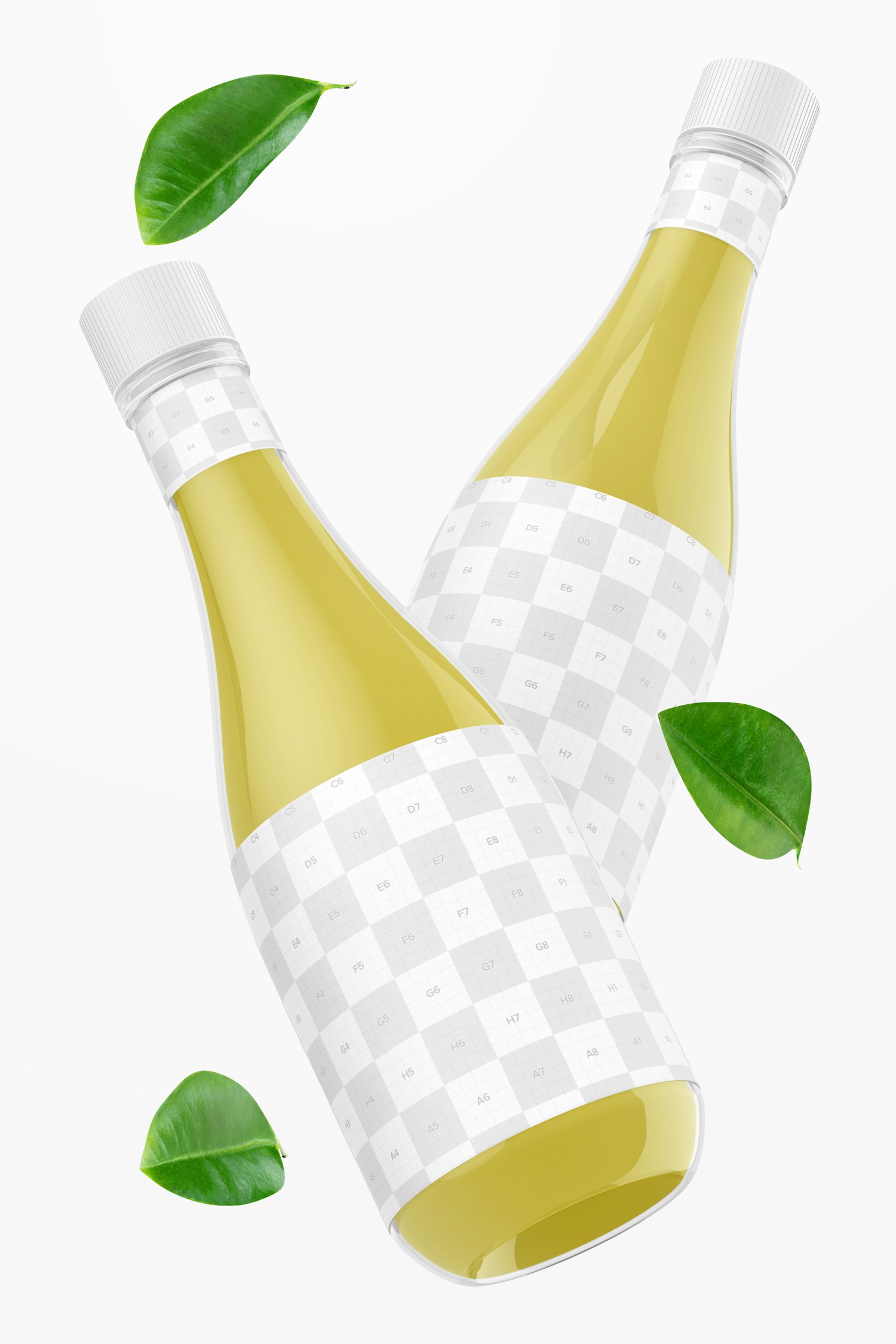 14.5 oz Lemon Vinaigrette Bottle Mockup, Floating 14.5 oz Lemon Vinaigrette Bottle Mockup, Floating