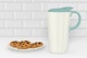 Large Ceramic Mug with Lid with Cookies Mockup