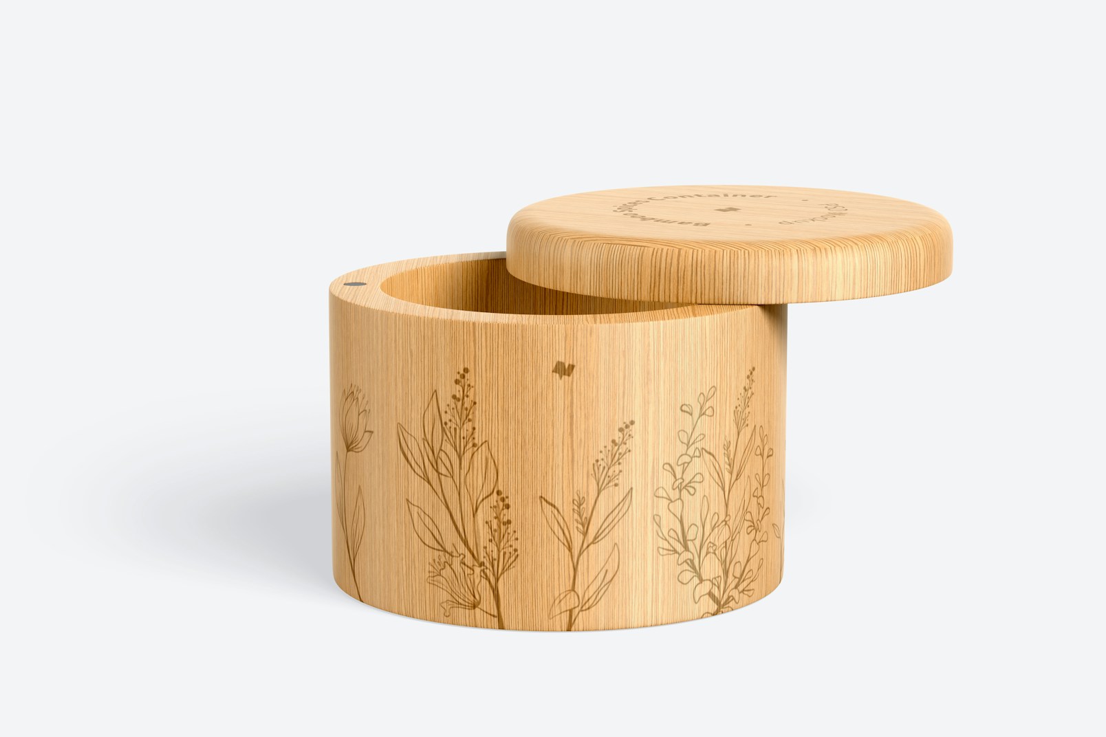 Bamboo Spices Container Mockup
