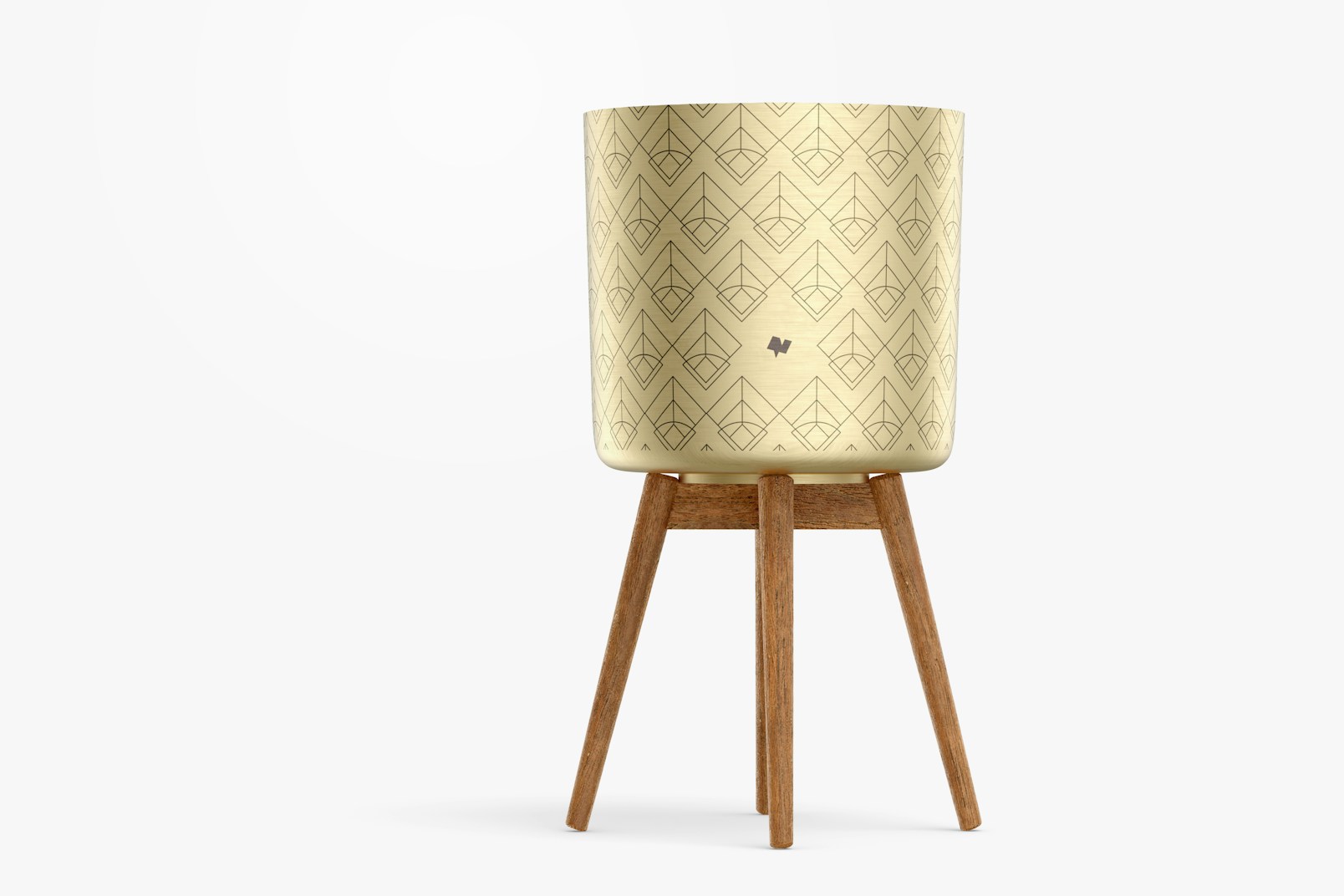 Brass Planter with Stand Mockup