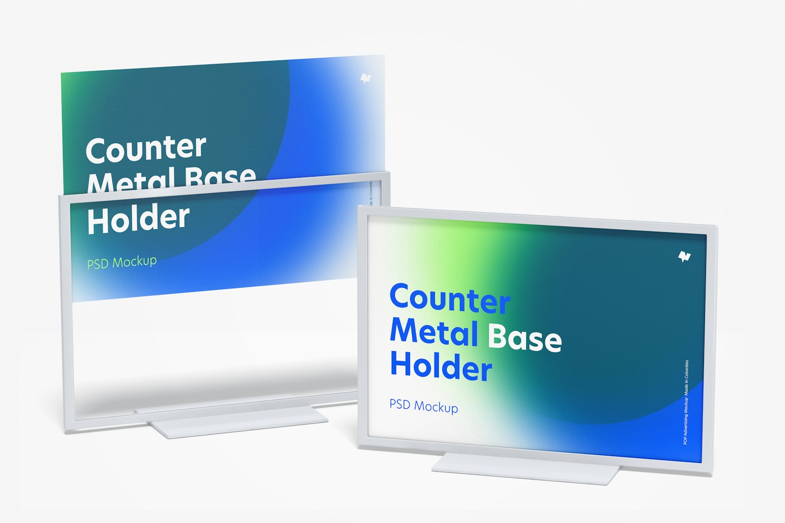 Counter Top Metal Base Holders Mockup 02