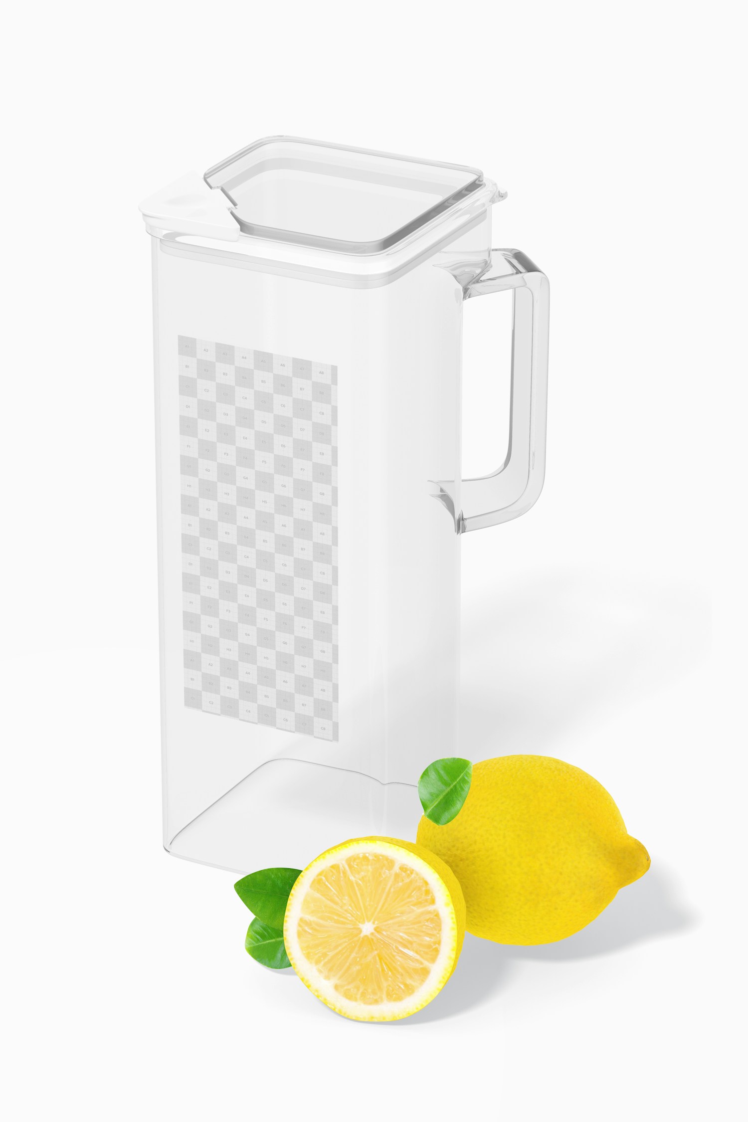 Large Pitcher with Lid Mockup, Perspective