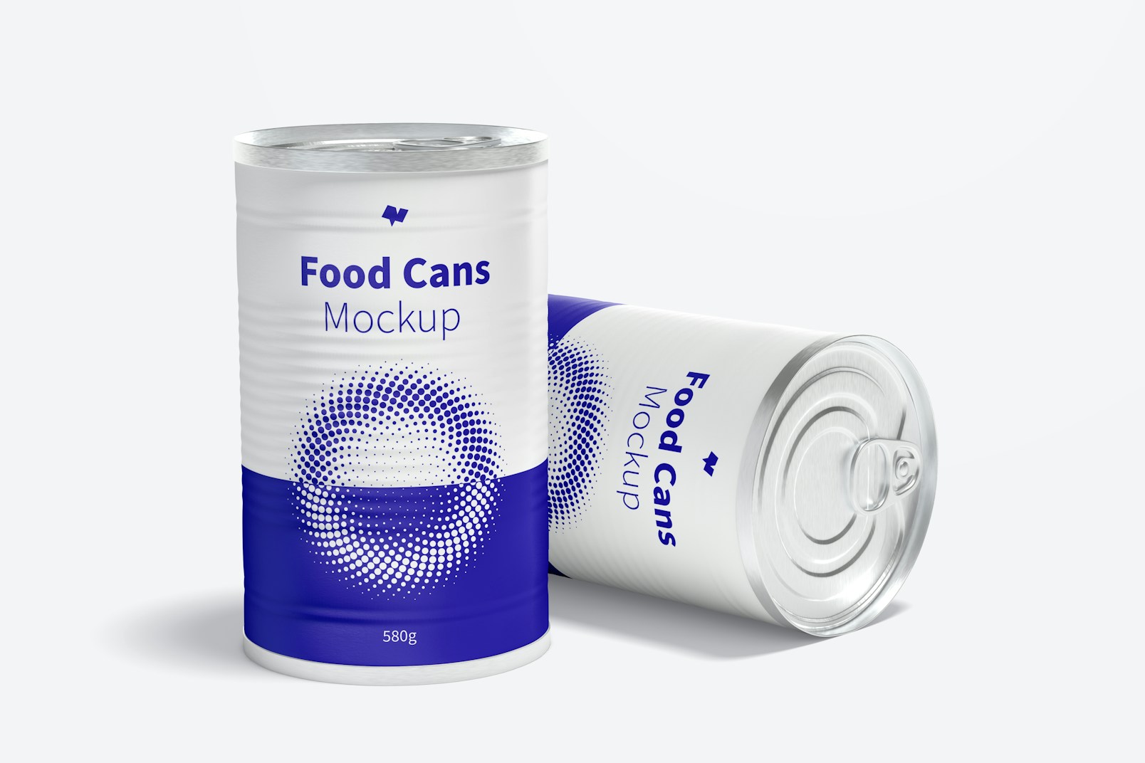 580g Food Can Mockup, Dropped