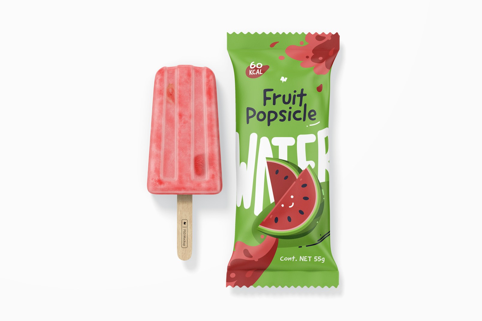 Fruit Popsicle Mockup, Top View