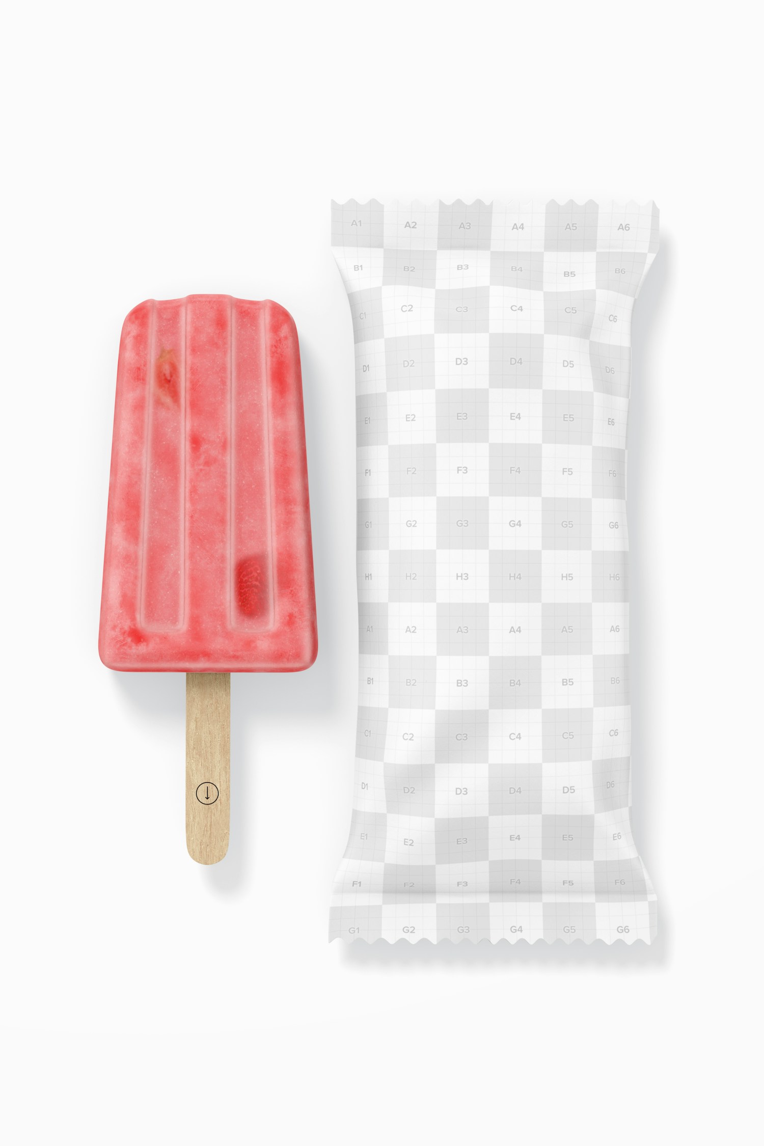 Fruit Popsicle Mockup, Top View
