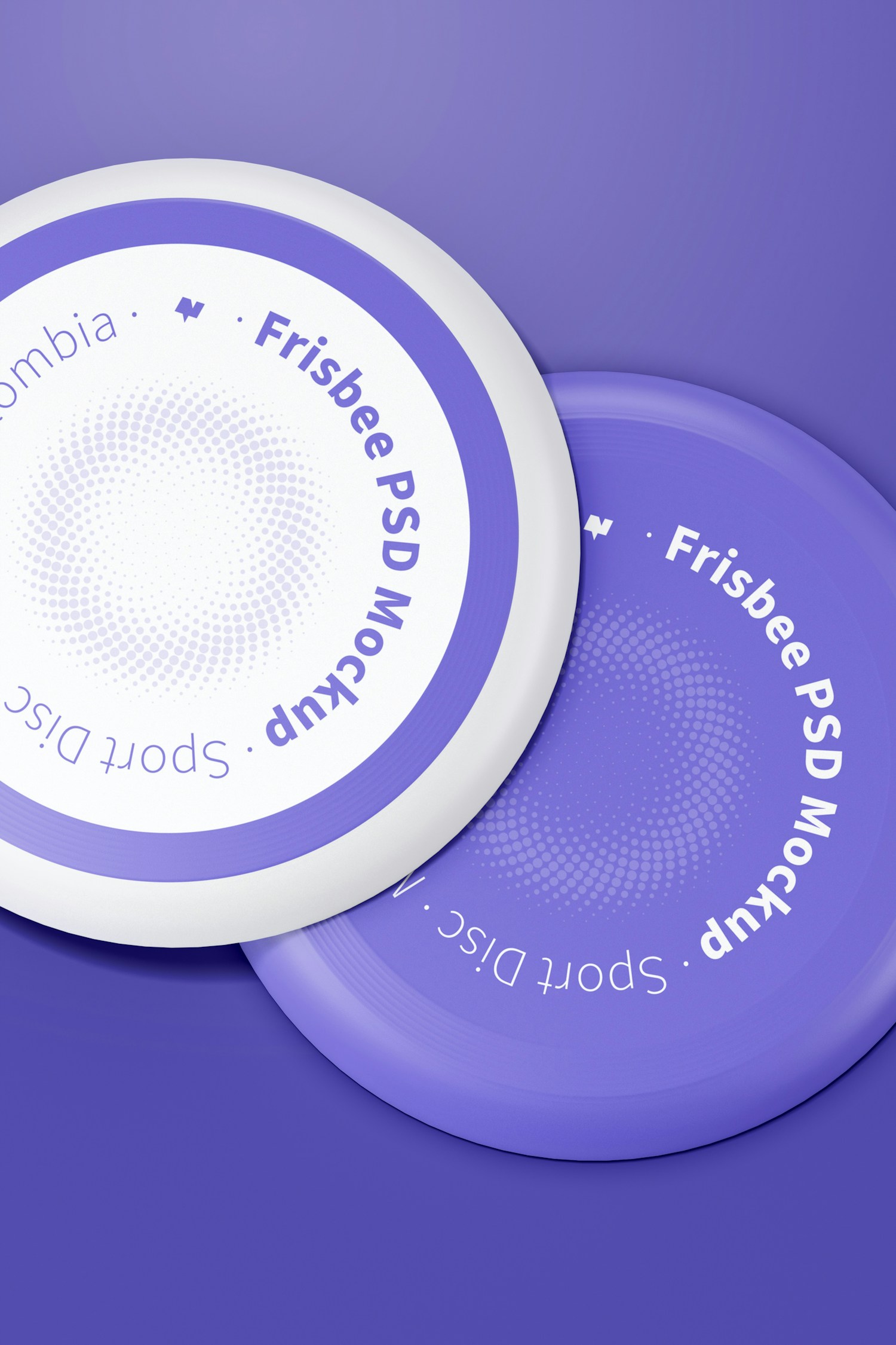 Frisbee Mockup, Close Up Frisbee Mockup, Close Up