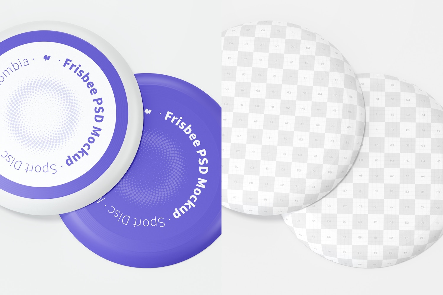 Frisbee Mockup, Close Up Frisbee Mockup, Close Up