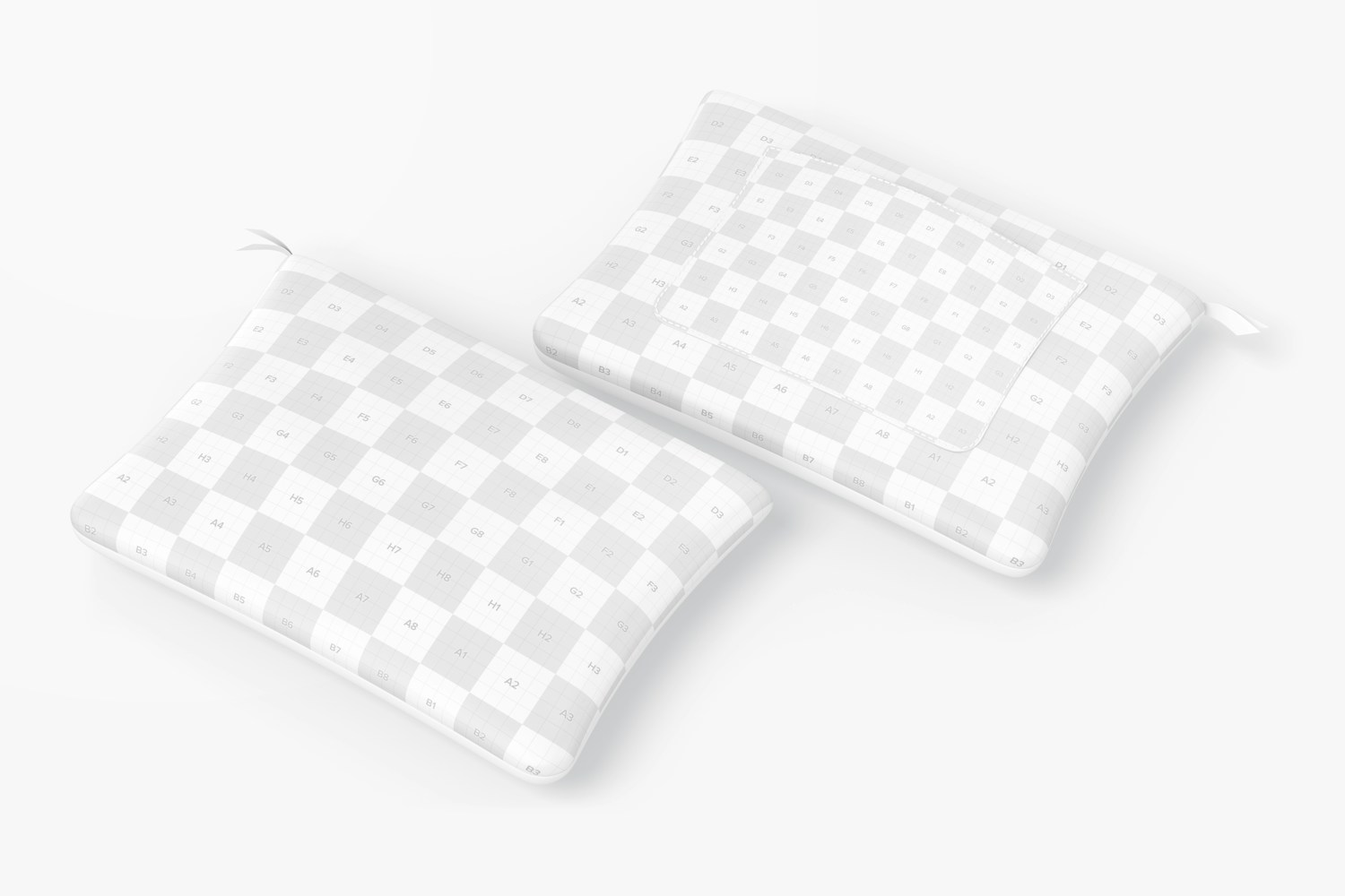 Leather Pouches Mockup, Dropped Leather Pouches Mockup, Dropped