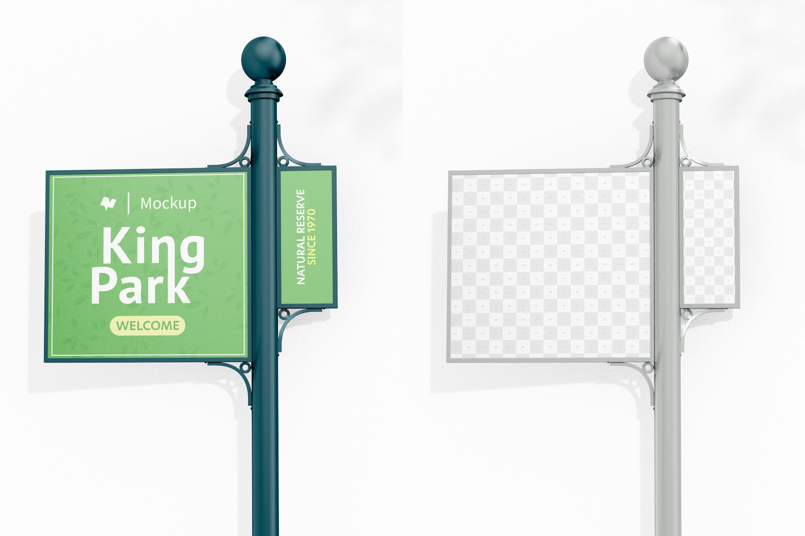 Outdoor Address Sign Mockup, Front View