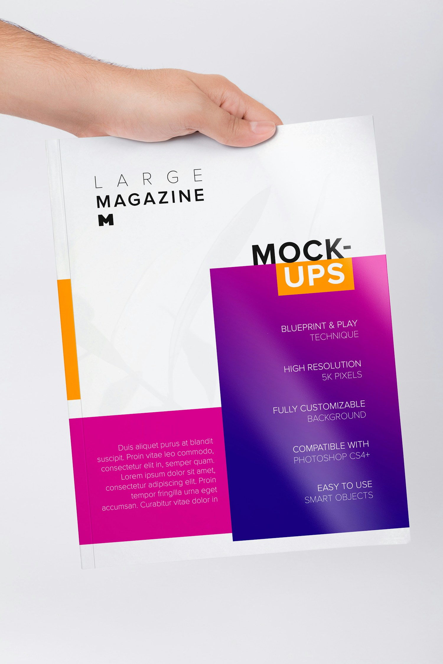 Large Magazine Cover Mockup 04