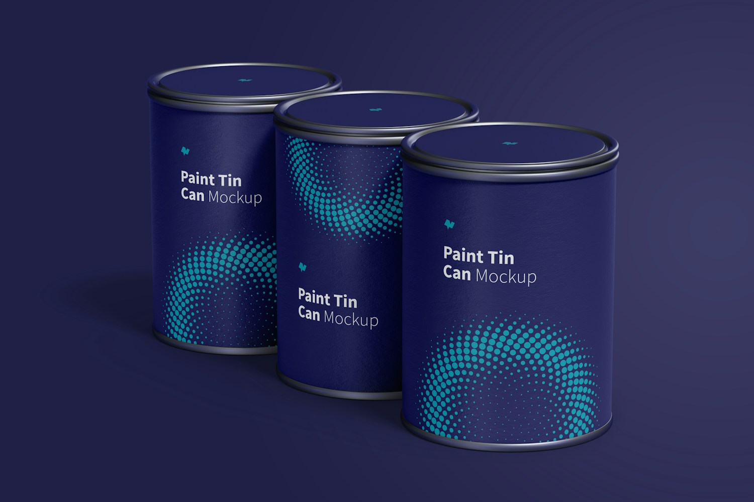 Paint Tin Cans Set Mockup