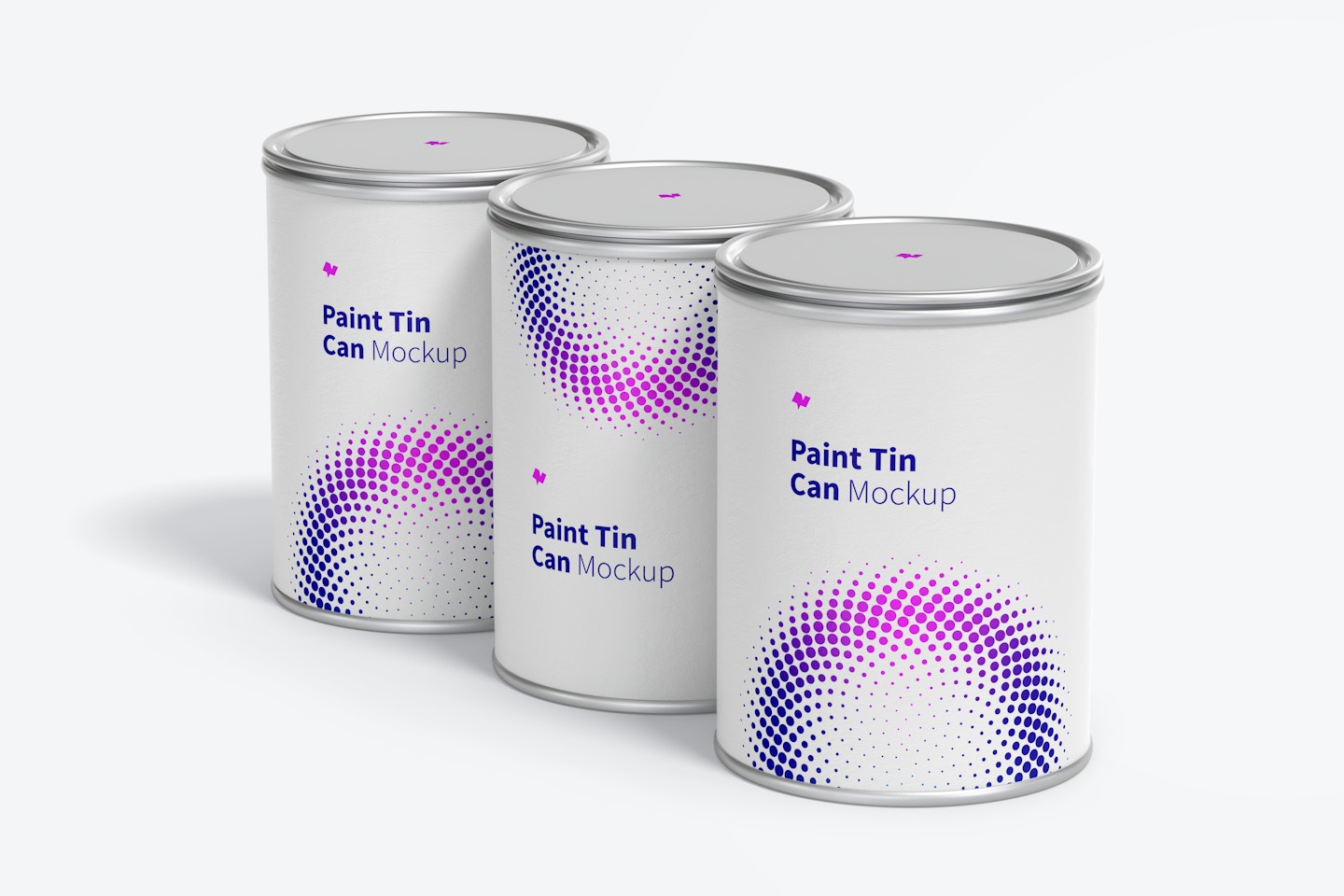 Paint Tin Cans Set Mockup