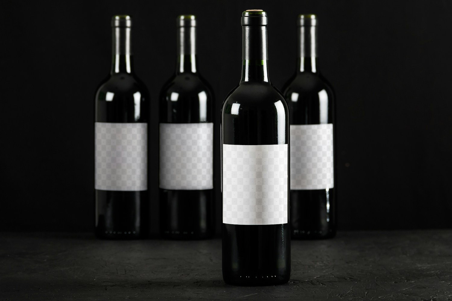 Área de Objetos Inteligentes sobre la maqueta de botellas de vino