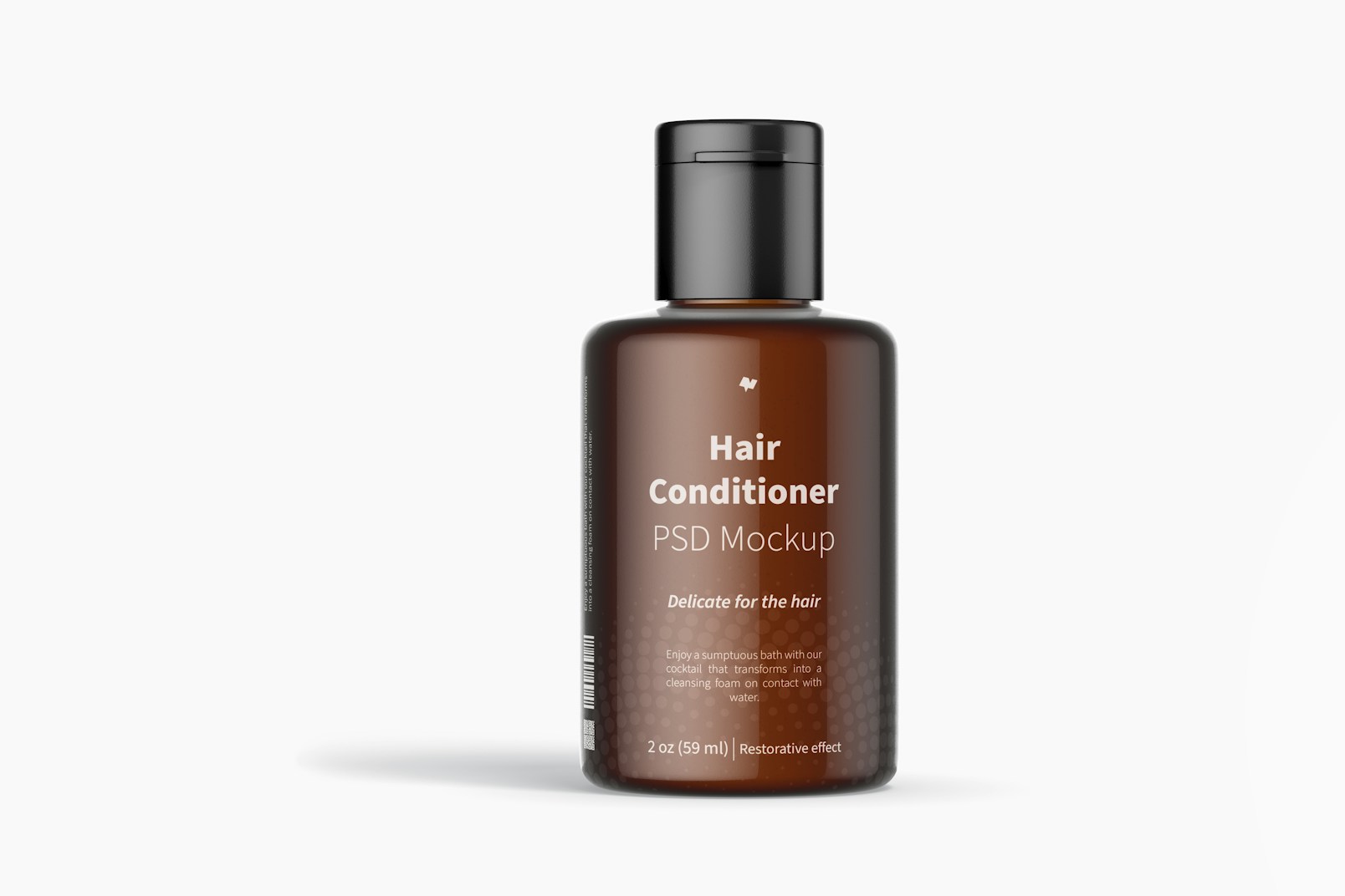 2 Oz Hair Conditioner Mockup, Front View