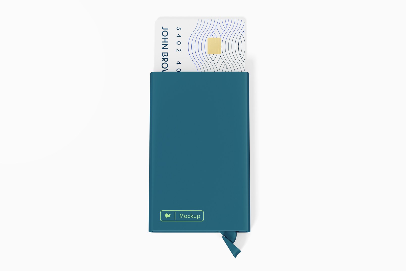 Pocket Card Holder Mockup, Top View