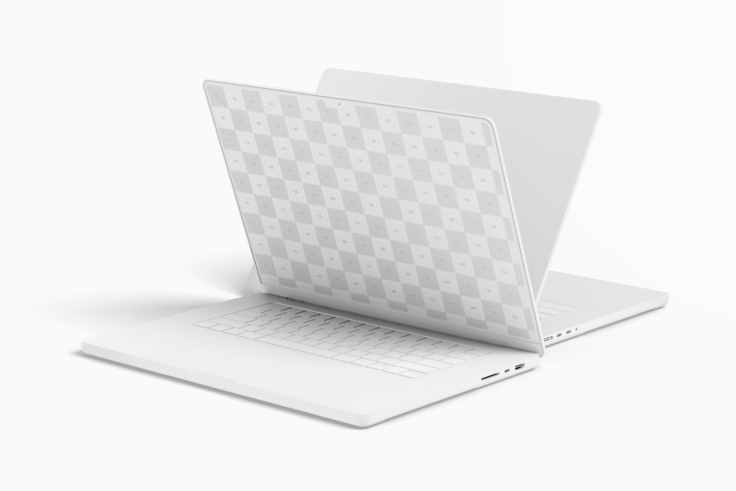 Clay MacBook Pro Mockup, Right View