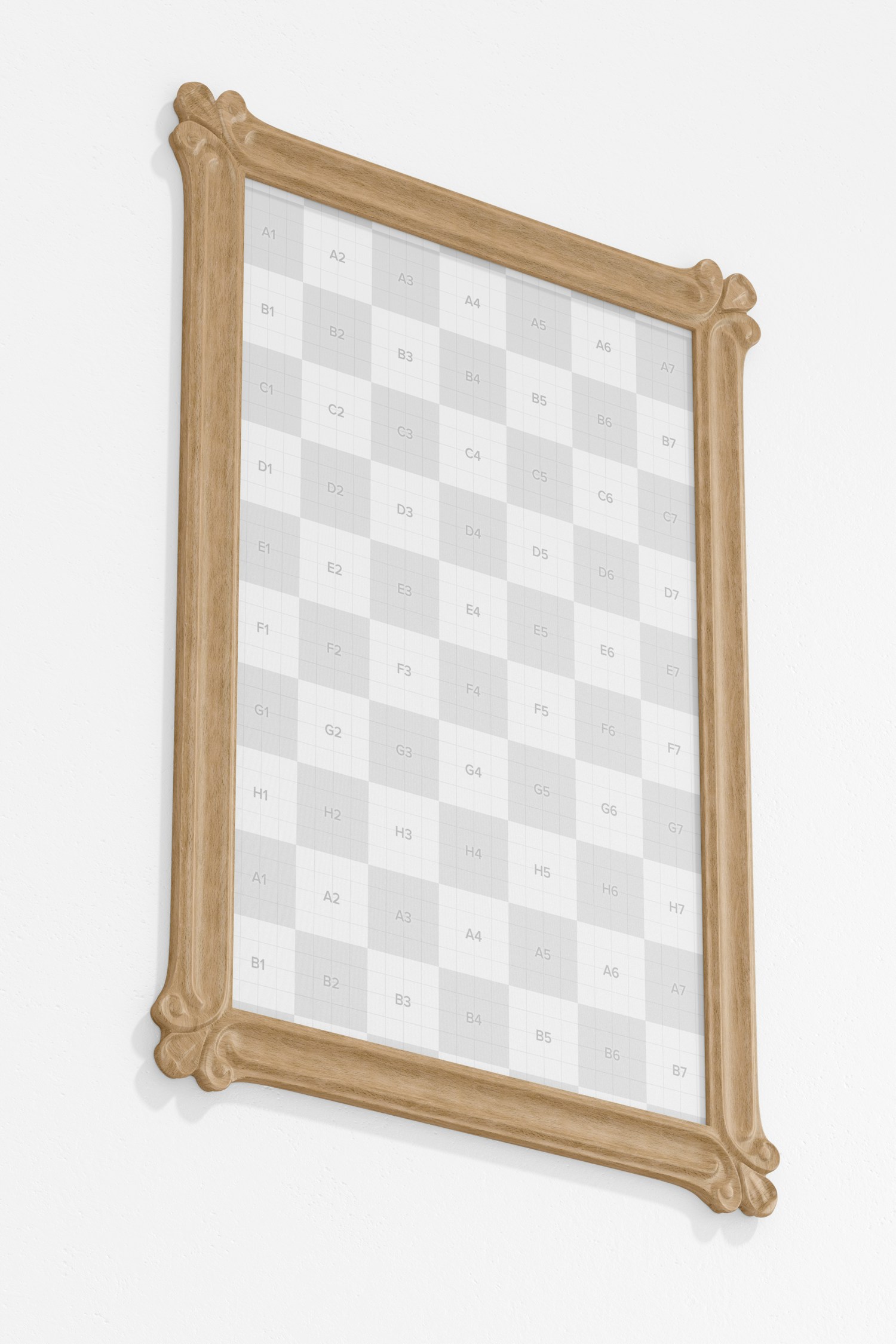 Museum Frame Mockup, Low Angle View