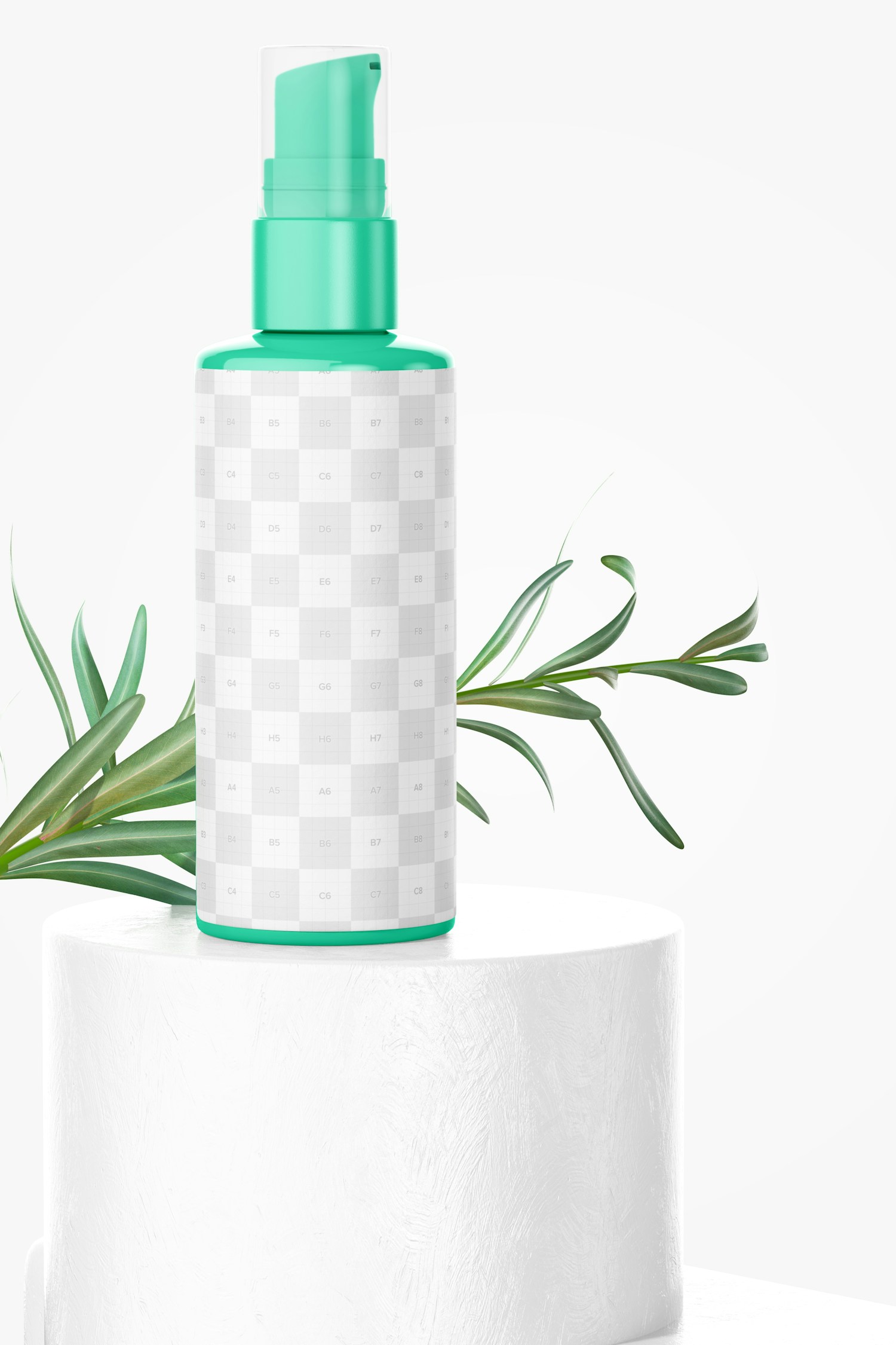 Maqueta de Botella con Dispensador 3 oz, Vista Frontal Maqueta de Botella con Dispensador 3 oz, Vista Frontal