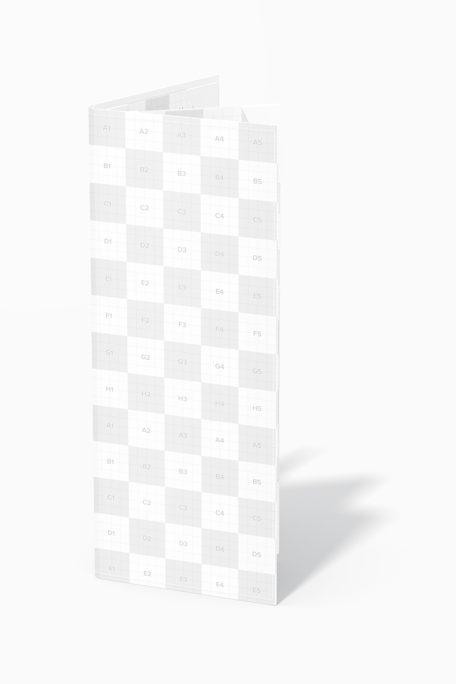 Three-sided Menu Cover Mockup, Left View