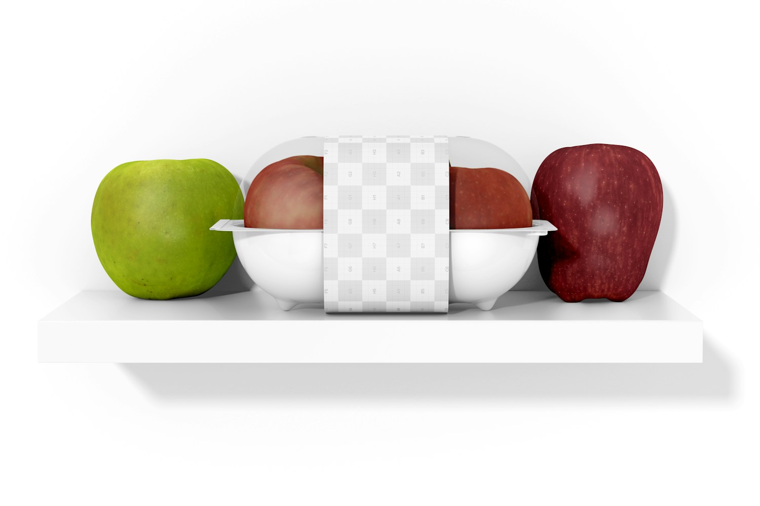 Double Fruit Container Mockup, Front View