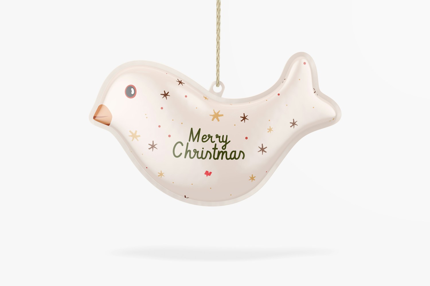 Bird Christmas Ornament Mockup