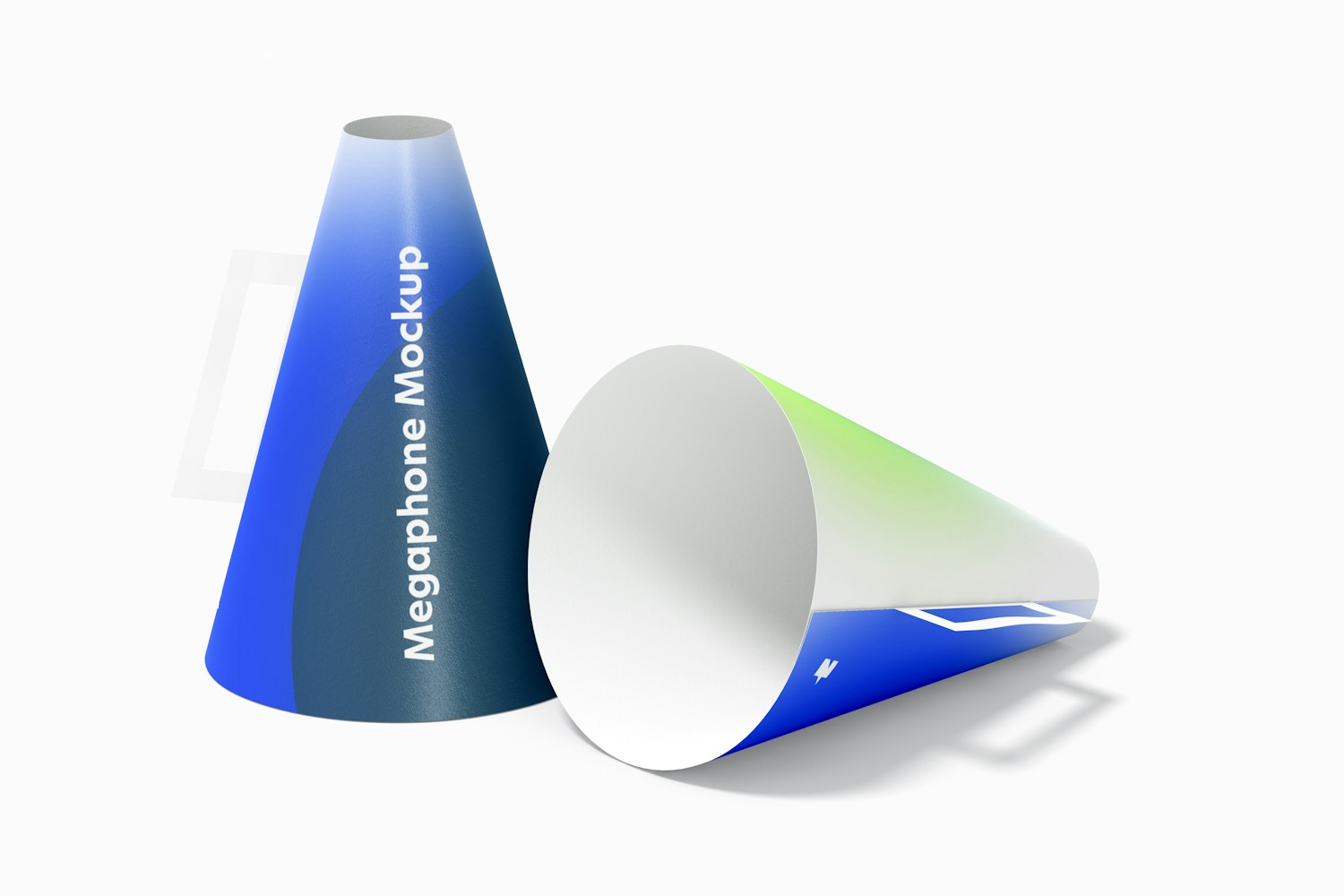 Paper Megaphone Mockup, Front View Paper Megaphone Mockup, Front View