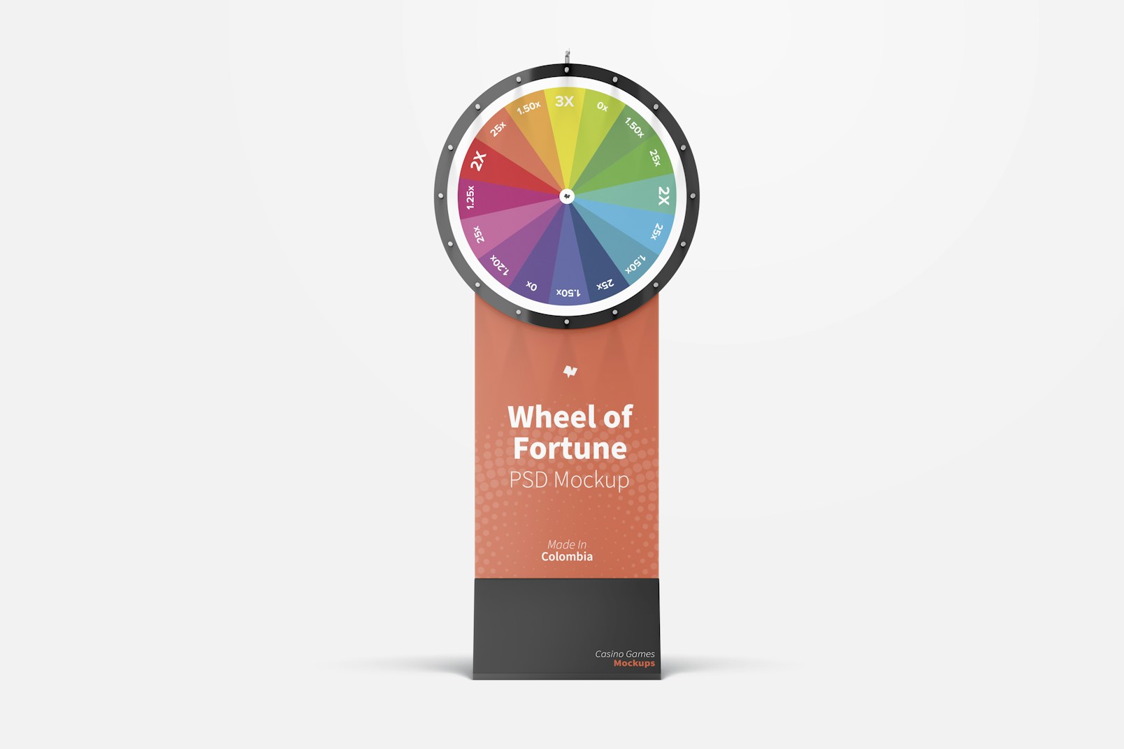 Wheel of Fortune Mockup, Front View