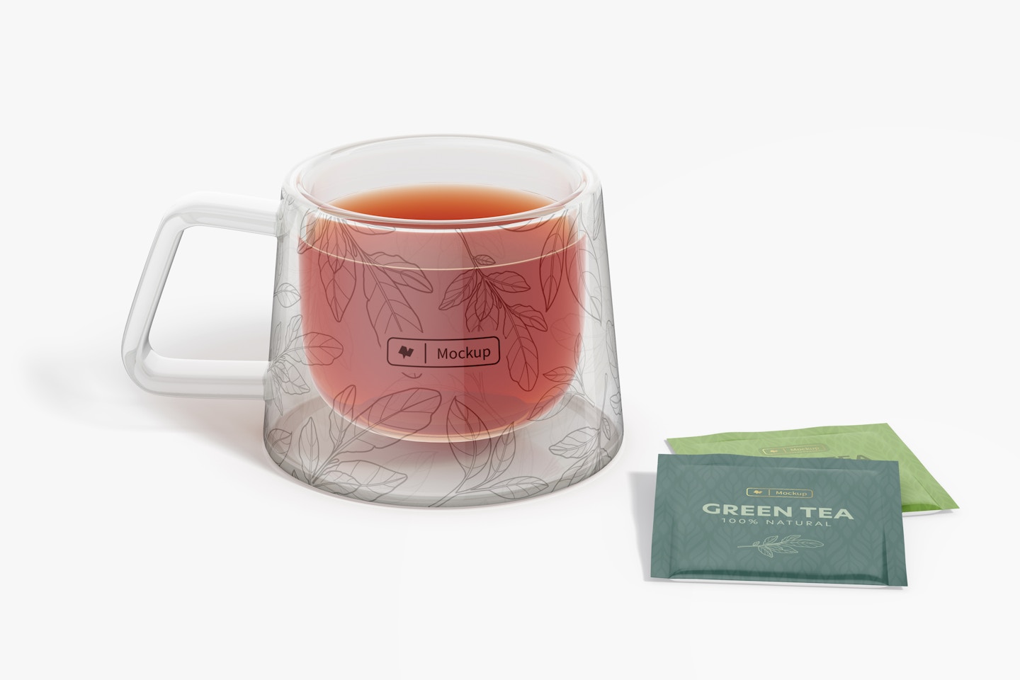 Tea Cup Mockup, Front View