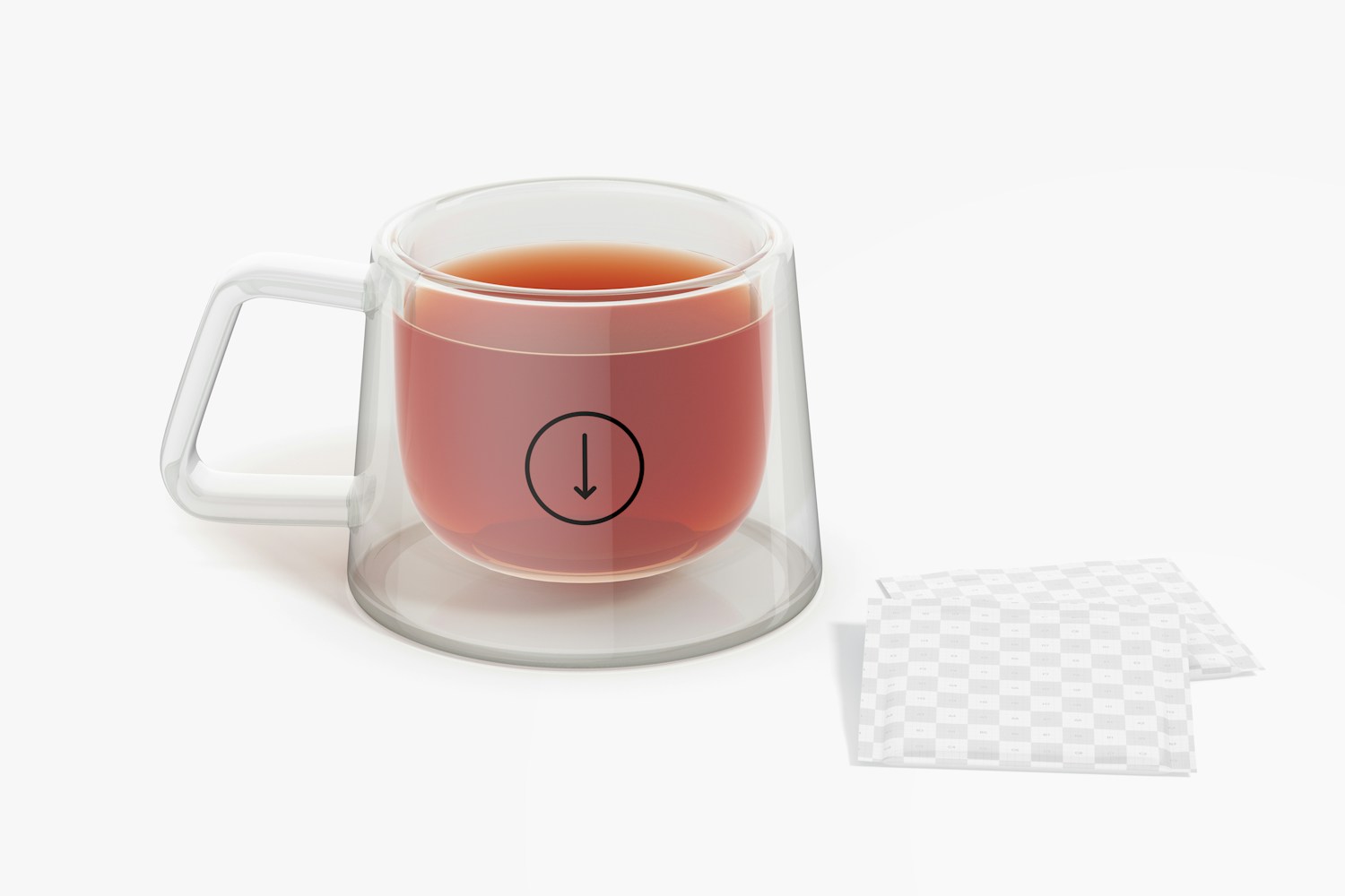 Tea Cup Mockup, Front View
