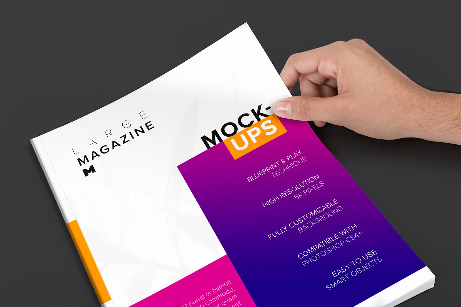 Large Magazine Cover Mockup 03