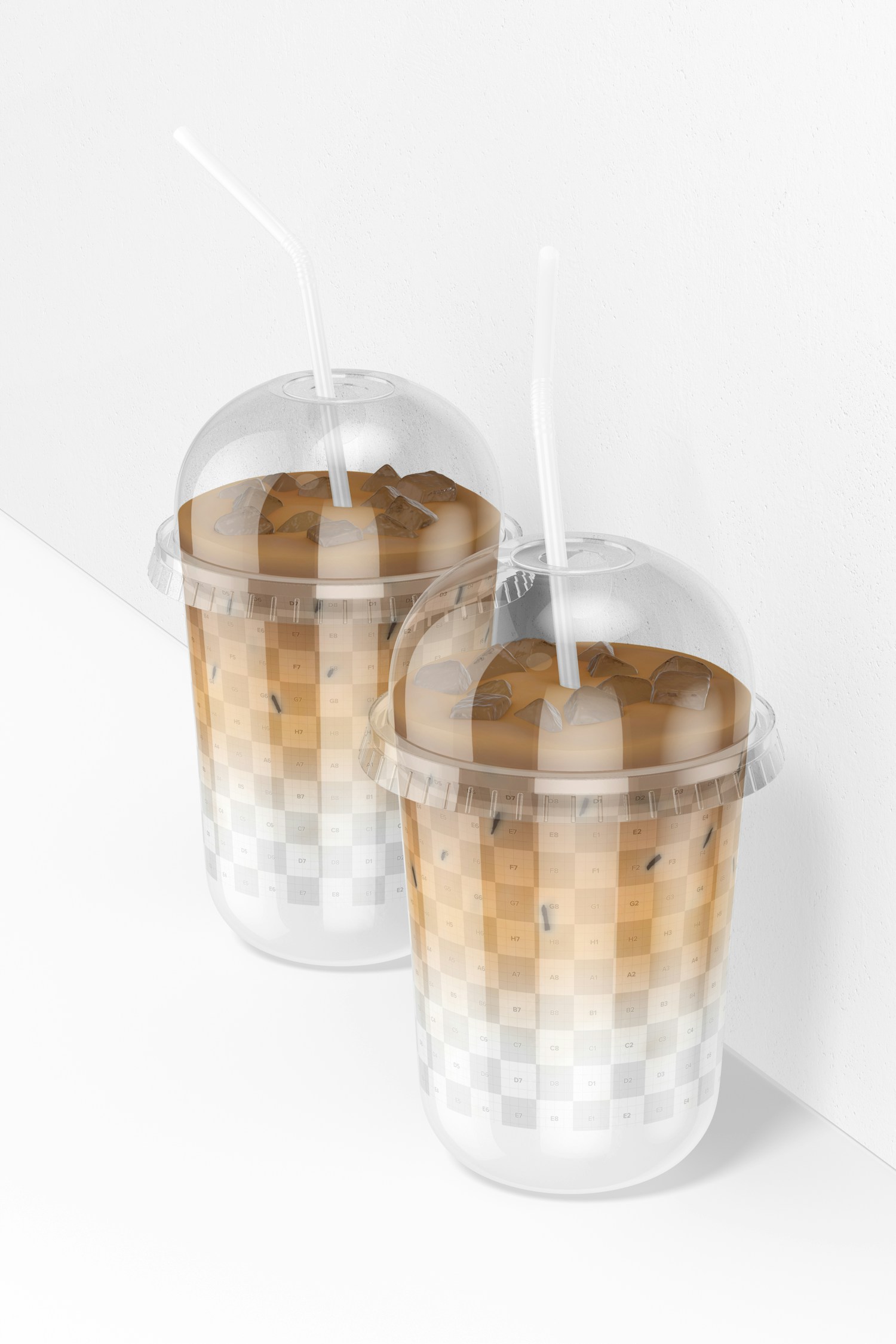 17 oz Plastic Cups Mockup, Right View