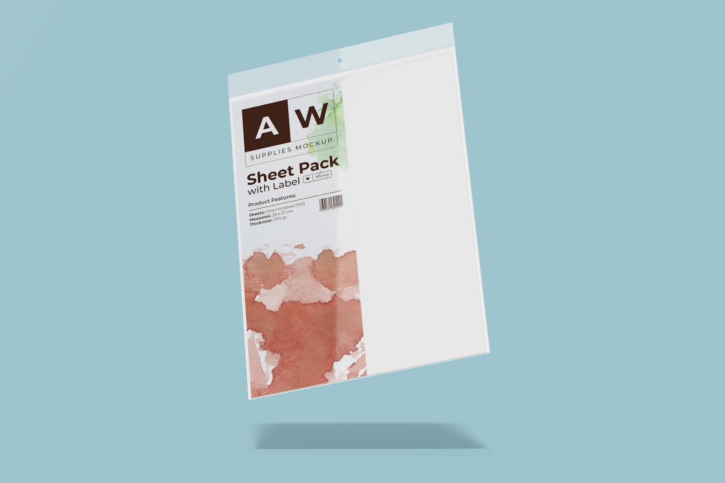 Sheet Pack with Label Mockup