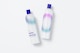 8 oz / 240 ml Cosmo Round Shape Cosmetic Bottles Mockup with Disc Cap in Front View