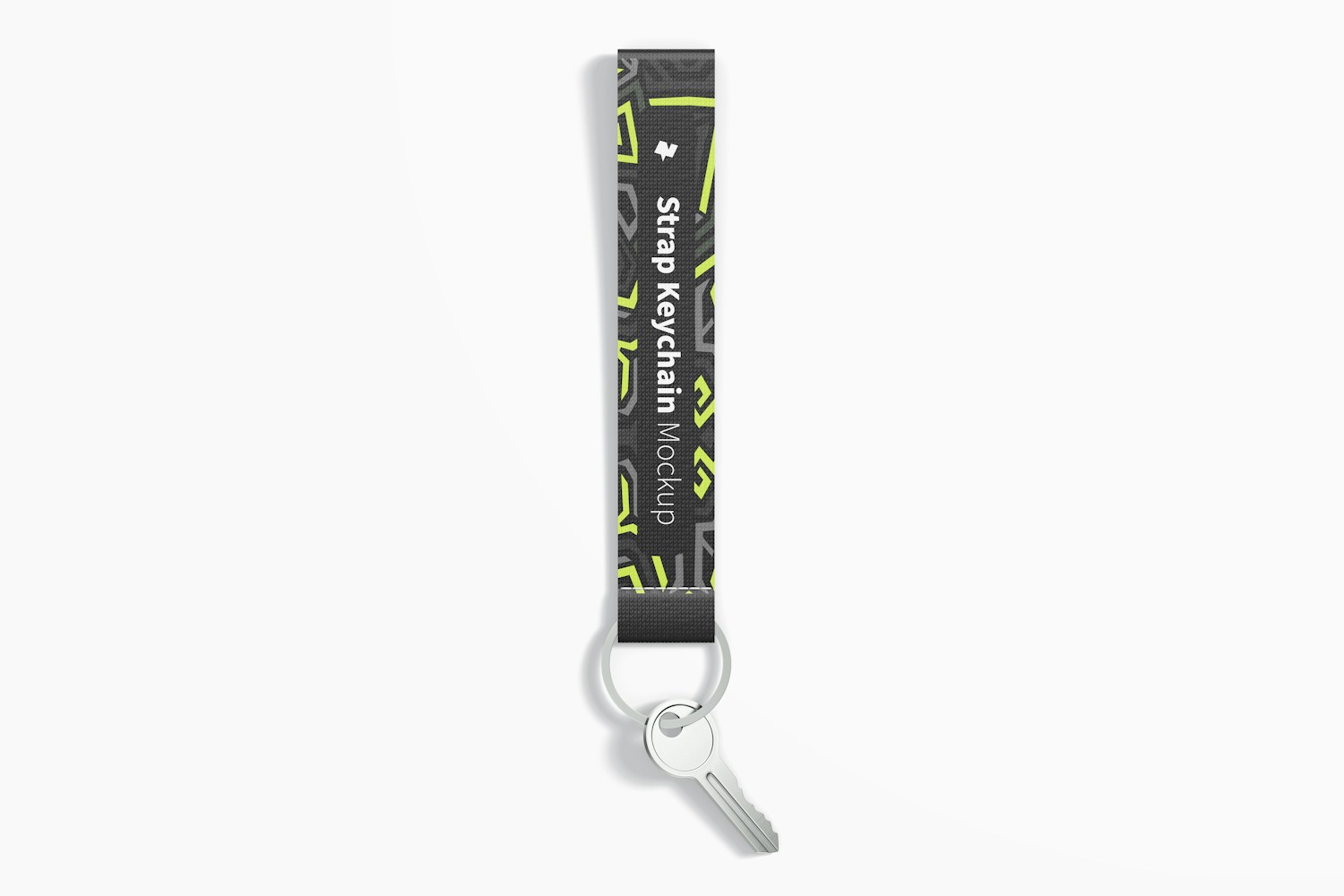 Strap Keychain Mockup, Top View Strap Keychain Mockup, Top View