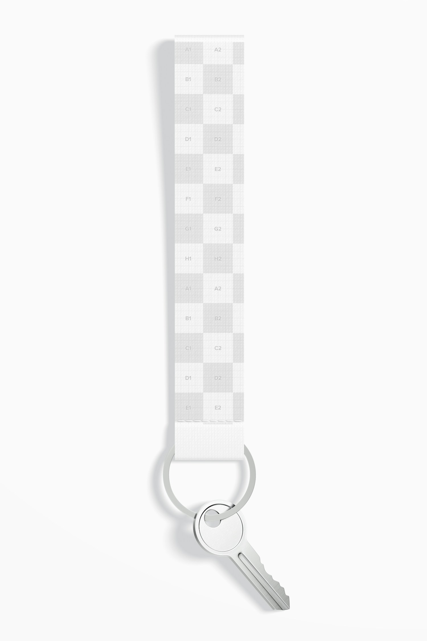 Strap Keychain Mockup, Top View Strap Keychain Mockup, Top View