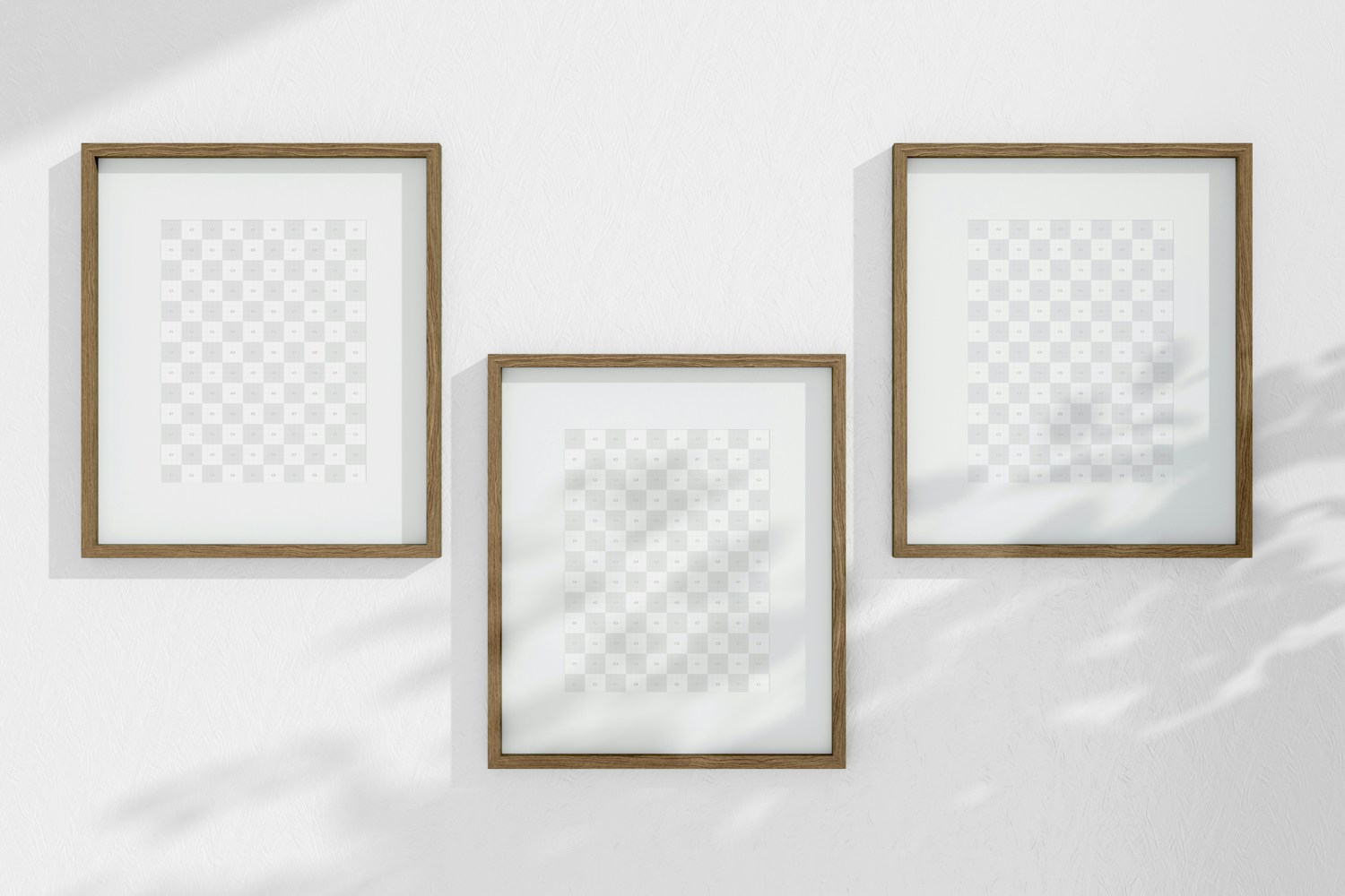 A3 Nordic Frames with Passepartout Mockup, Perspective A3 Nordic Frames with Passepartout Mockup, Perspective