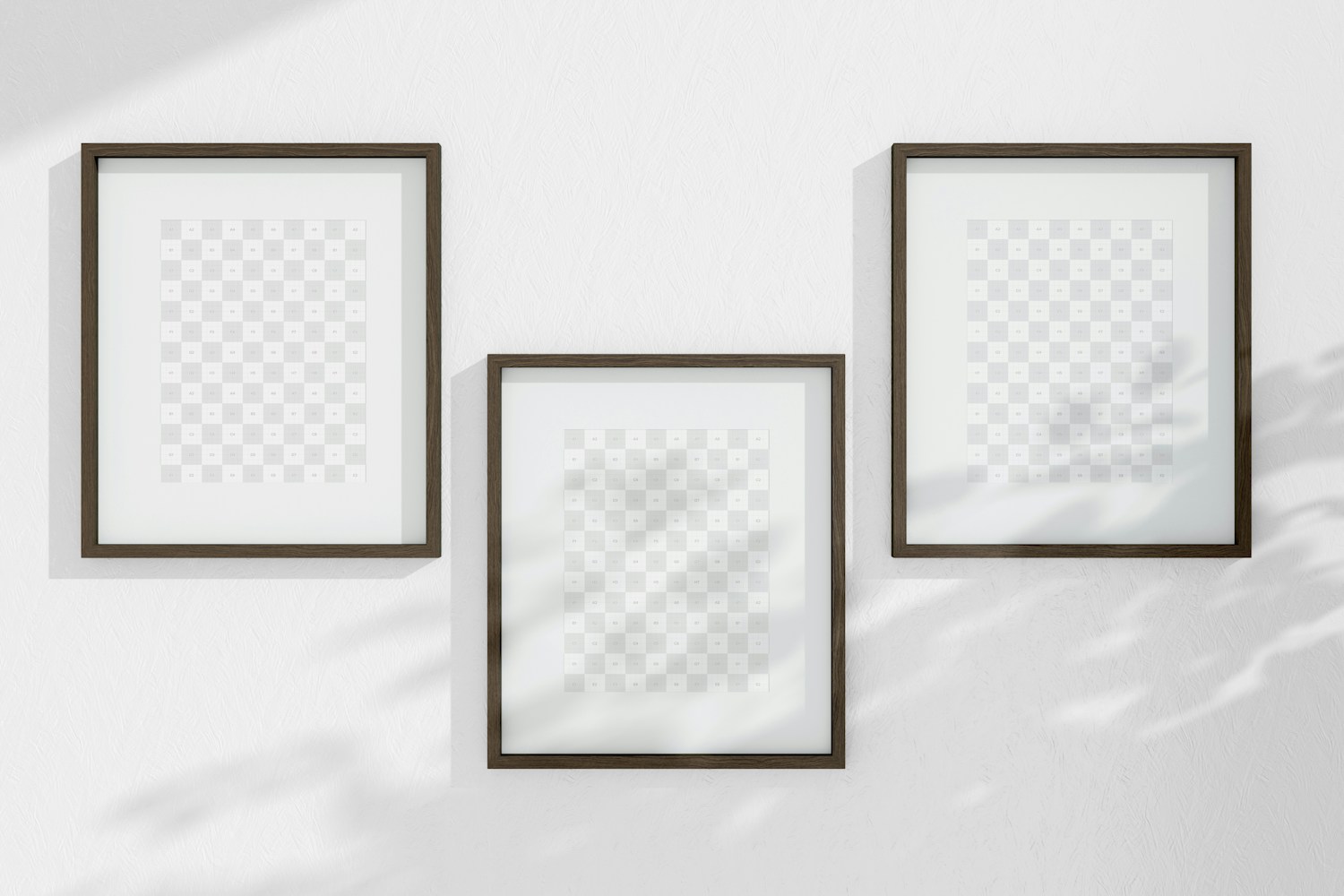 A3 Nordic Frames with Passepartout Mockup, Perspective