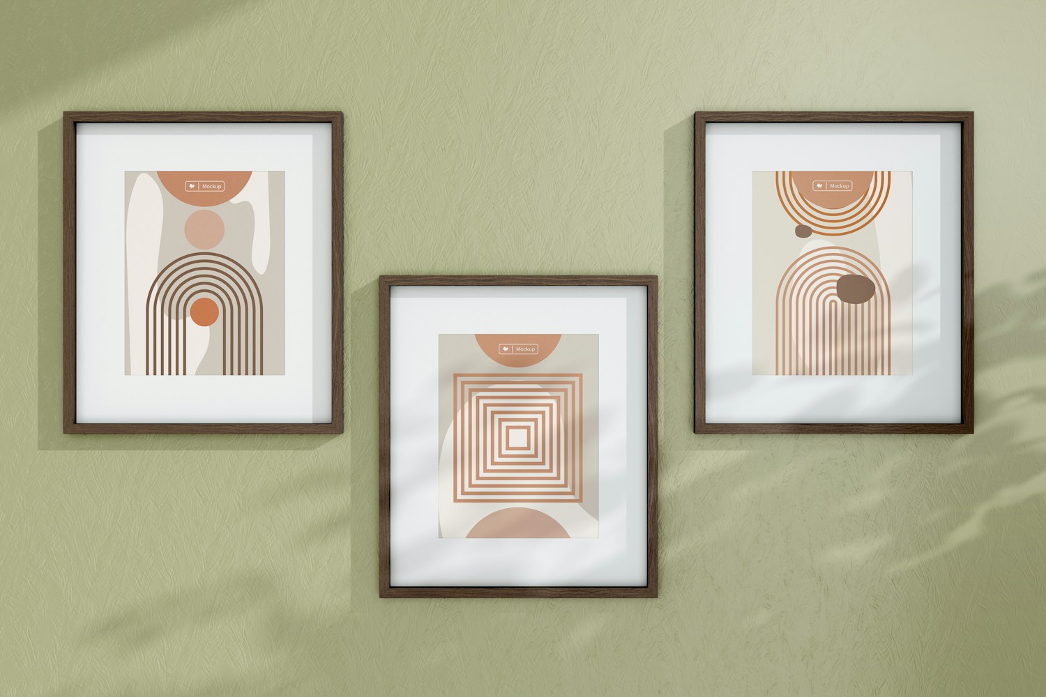A3 Nordic Frames with Passepartout Mockup, Perspective A3 Nordic Frames with Passepartout Mockup, Perspective