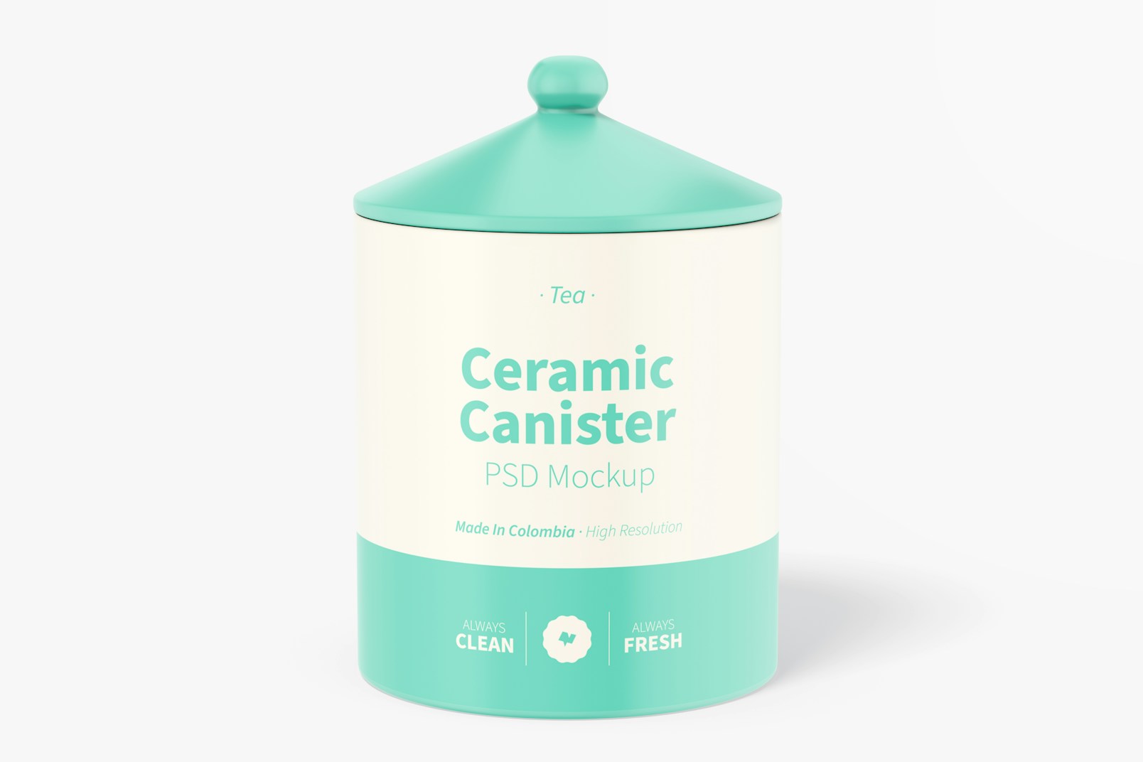 Ceramic Canister with Lid Mockup