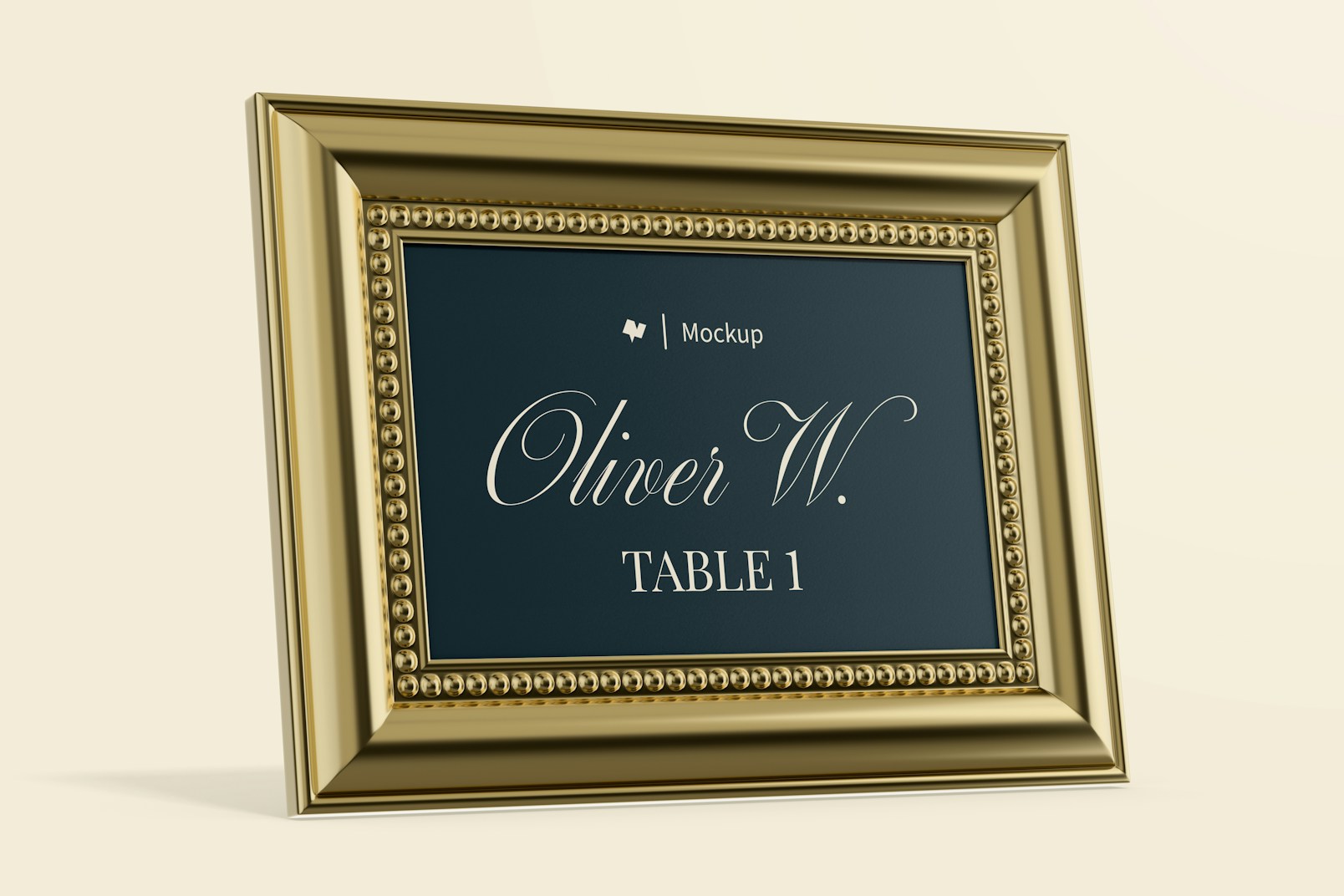 Luxury Table Number Mockup, Right View