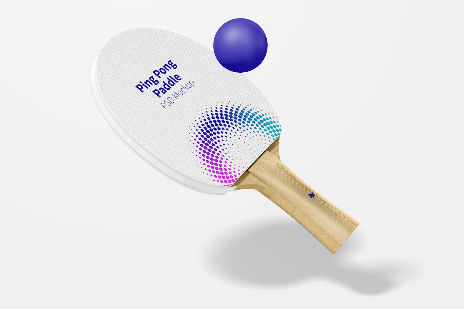 Ping Pong Paddle Mockup, Floating