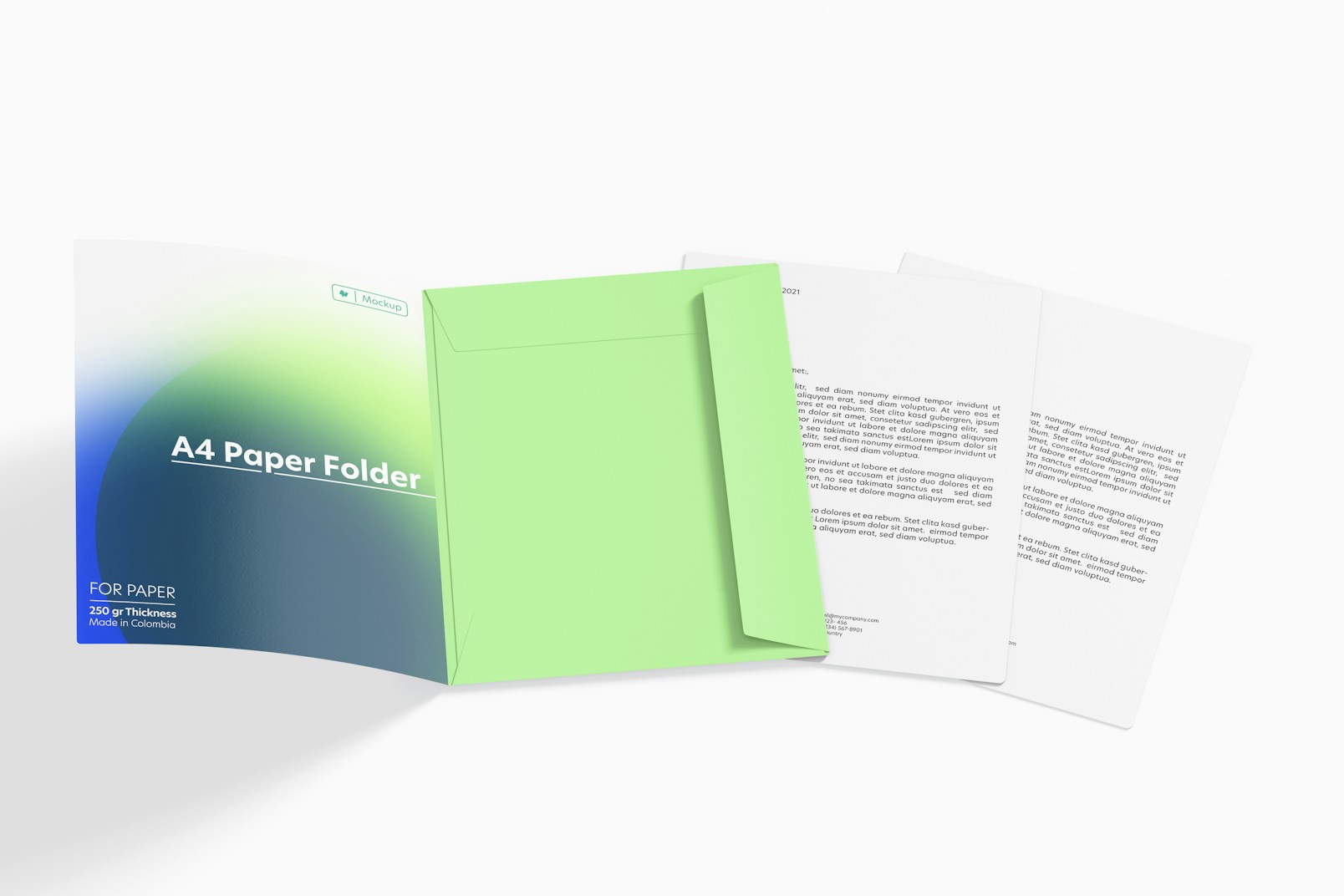 A4 Paper Folders Mockup