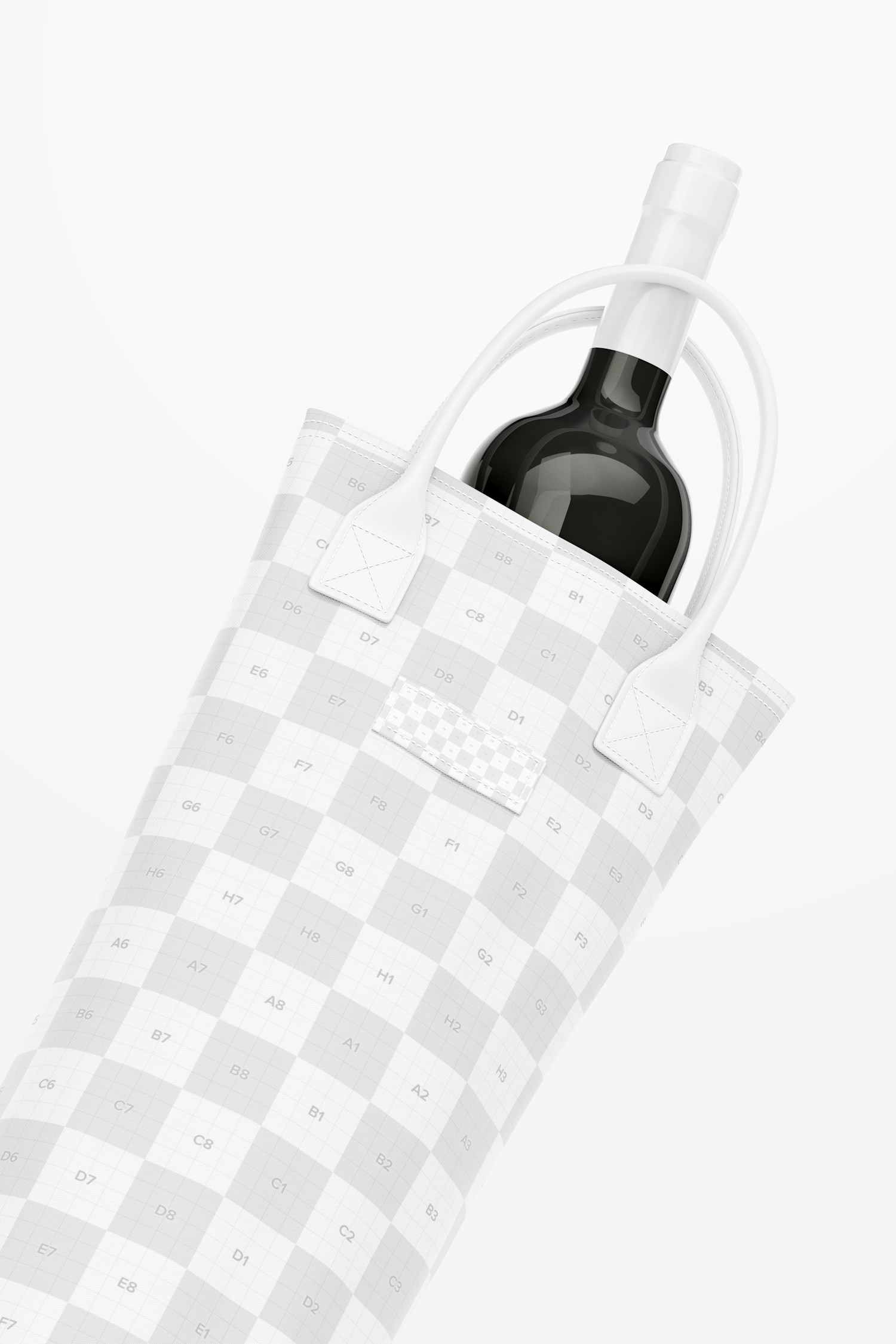 Wine Tote Bag Mockup, Close Up