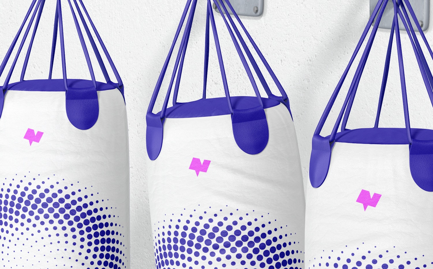 Punching Boxing Bags Set Mockup Punching Boxing Bags Set Mockup