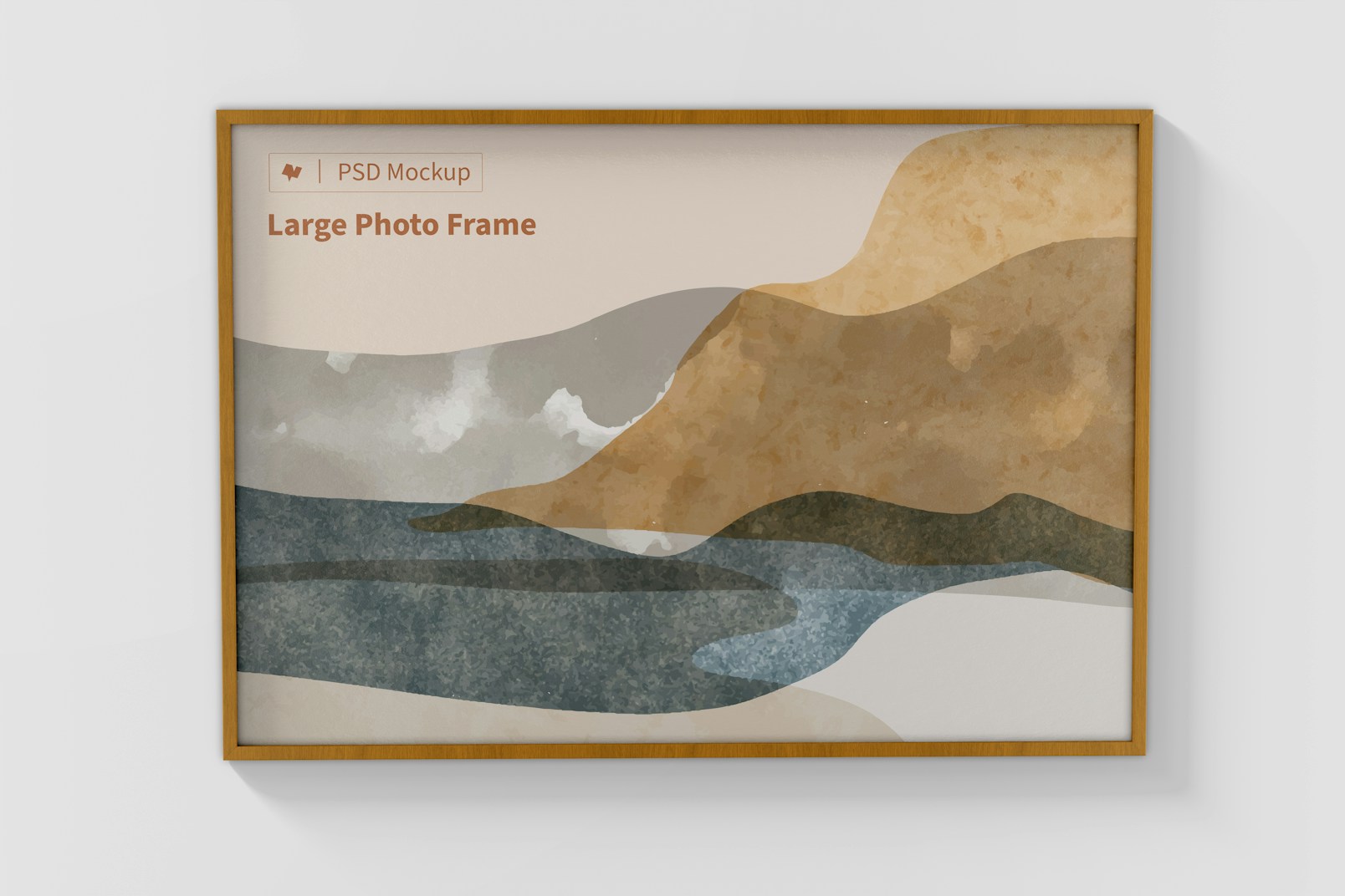 Large Photo Frame Mockup, Front View