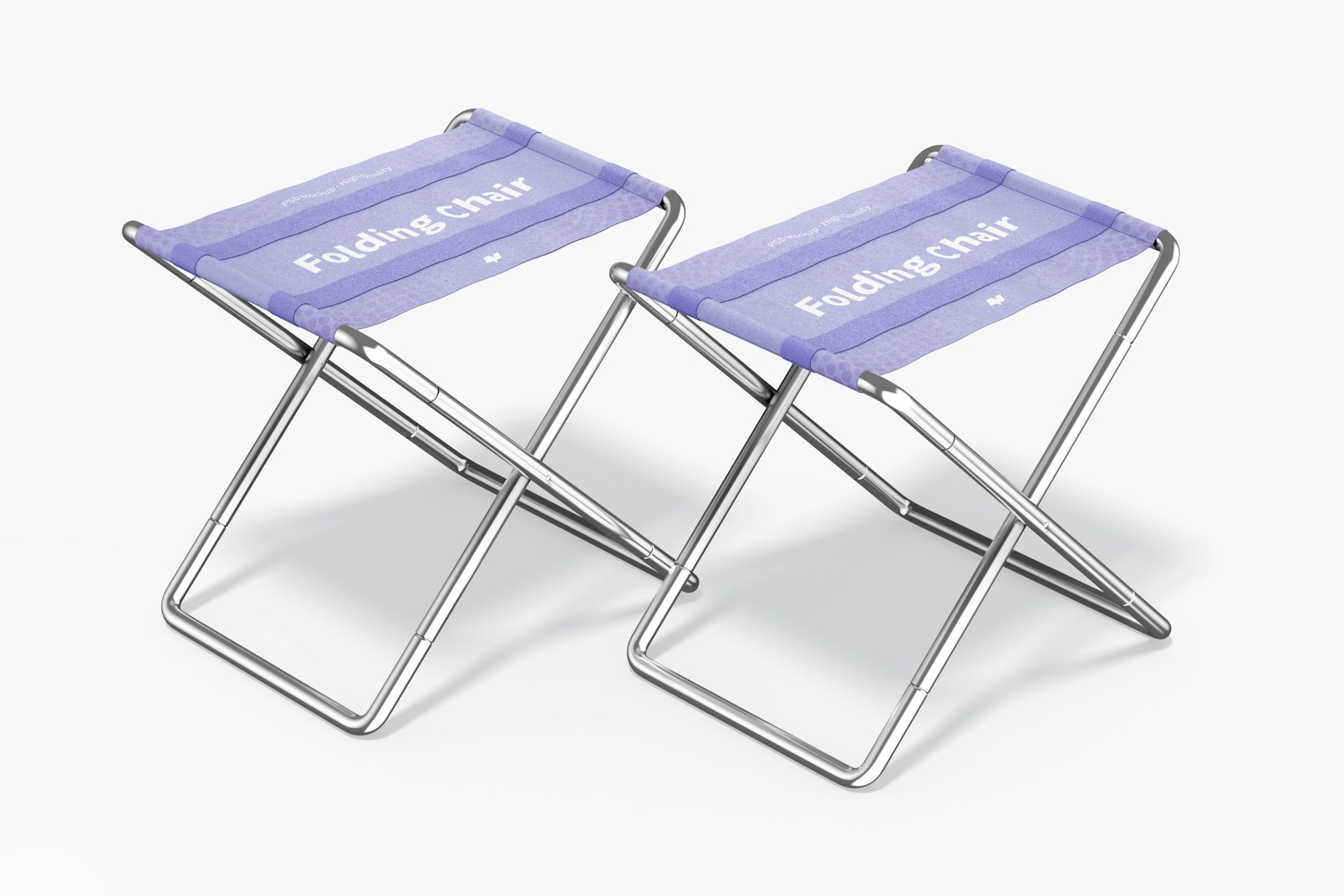 Folding Chairs Mockup, Right View